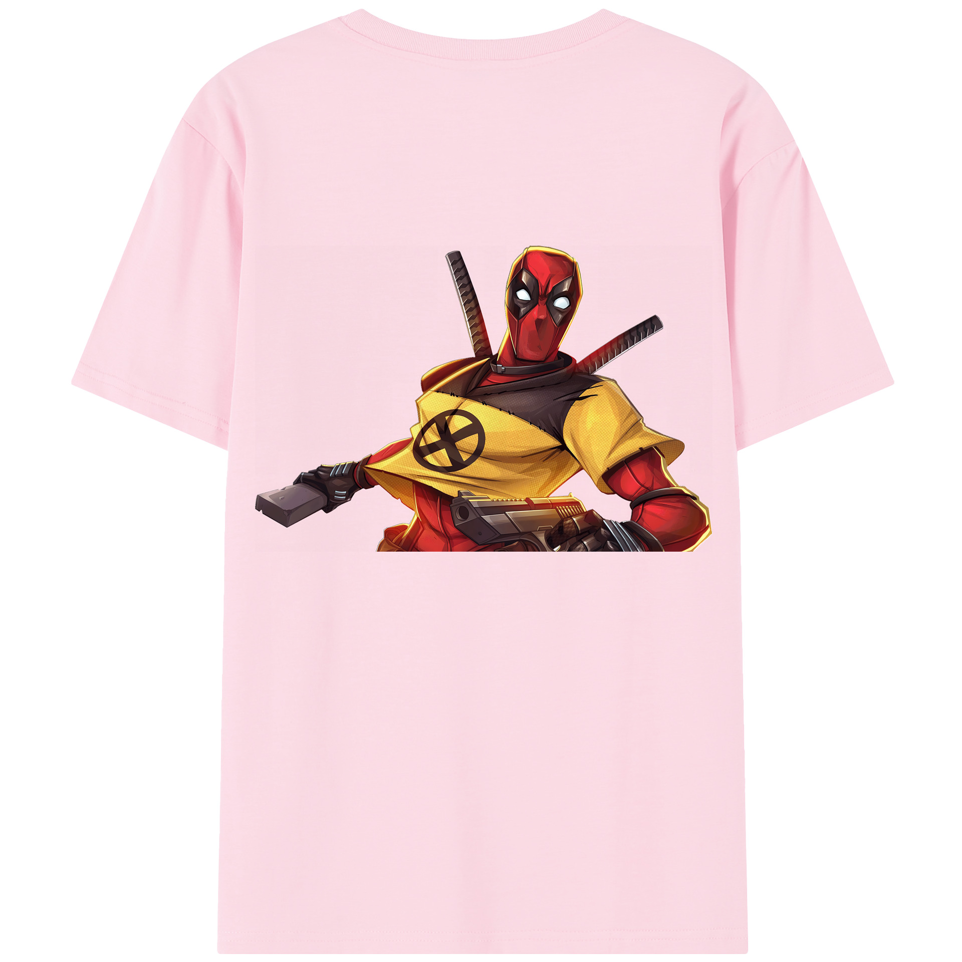 （画像用） Deadpool デッドプール 綿100％半袖Tシャツ（背面プリント）