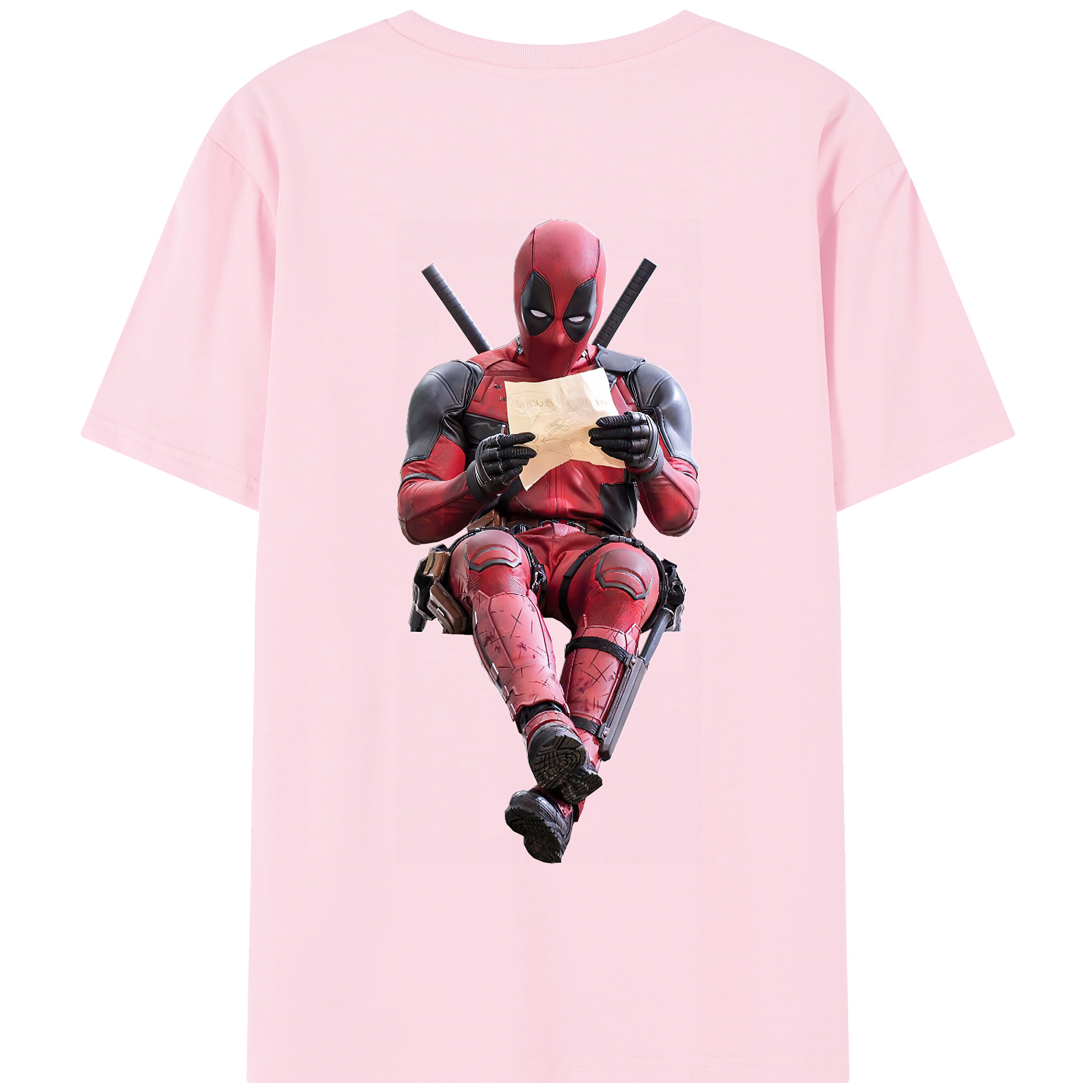 （画像用） Deadpool デッドプール 綿100％半袖Tシャツ（背面プリント）