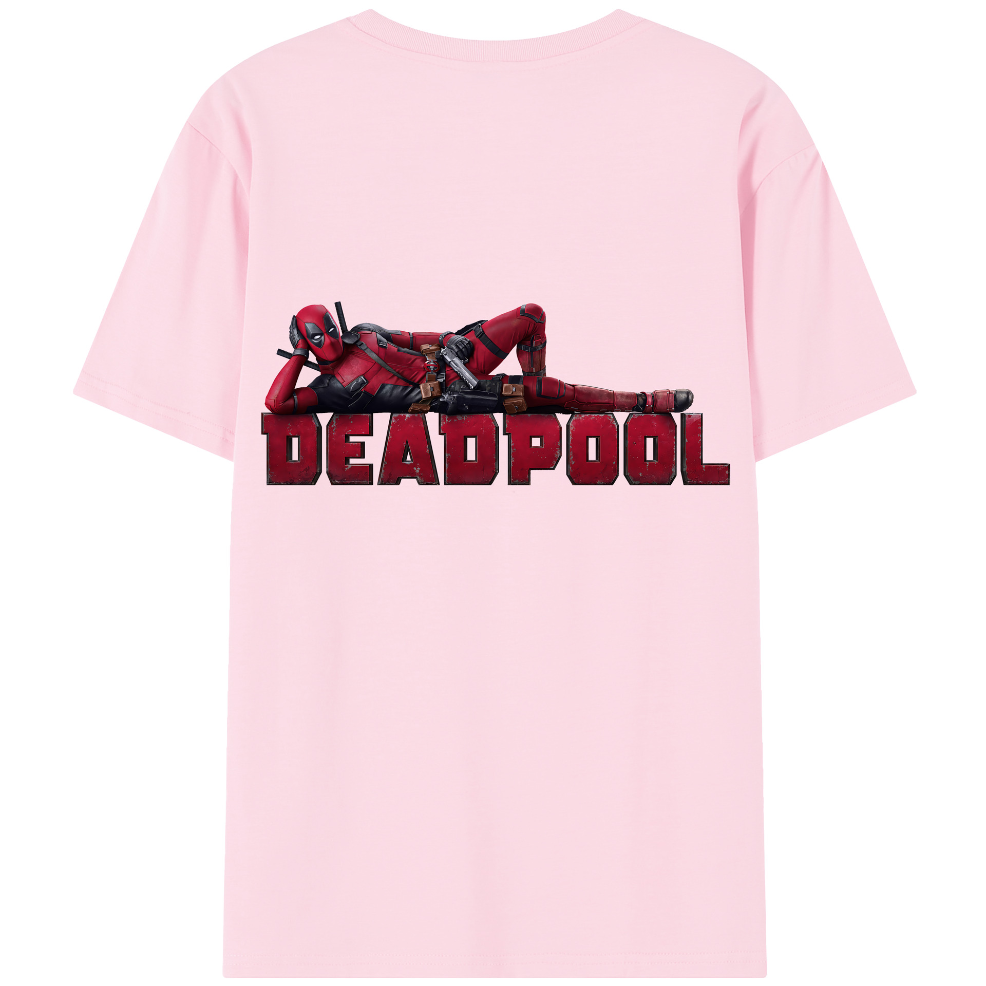 （画像用） Deadpool デッドプール 綿100％半袖Tシャツ（背面プリント）