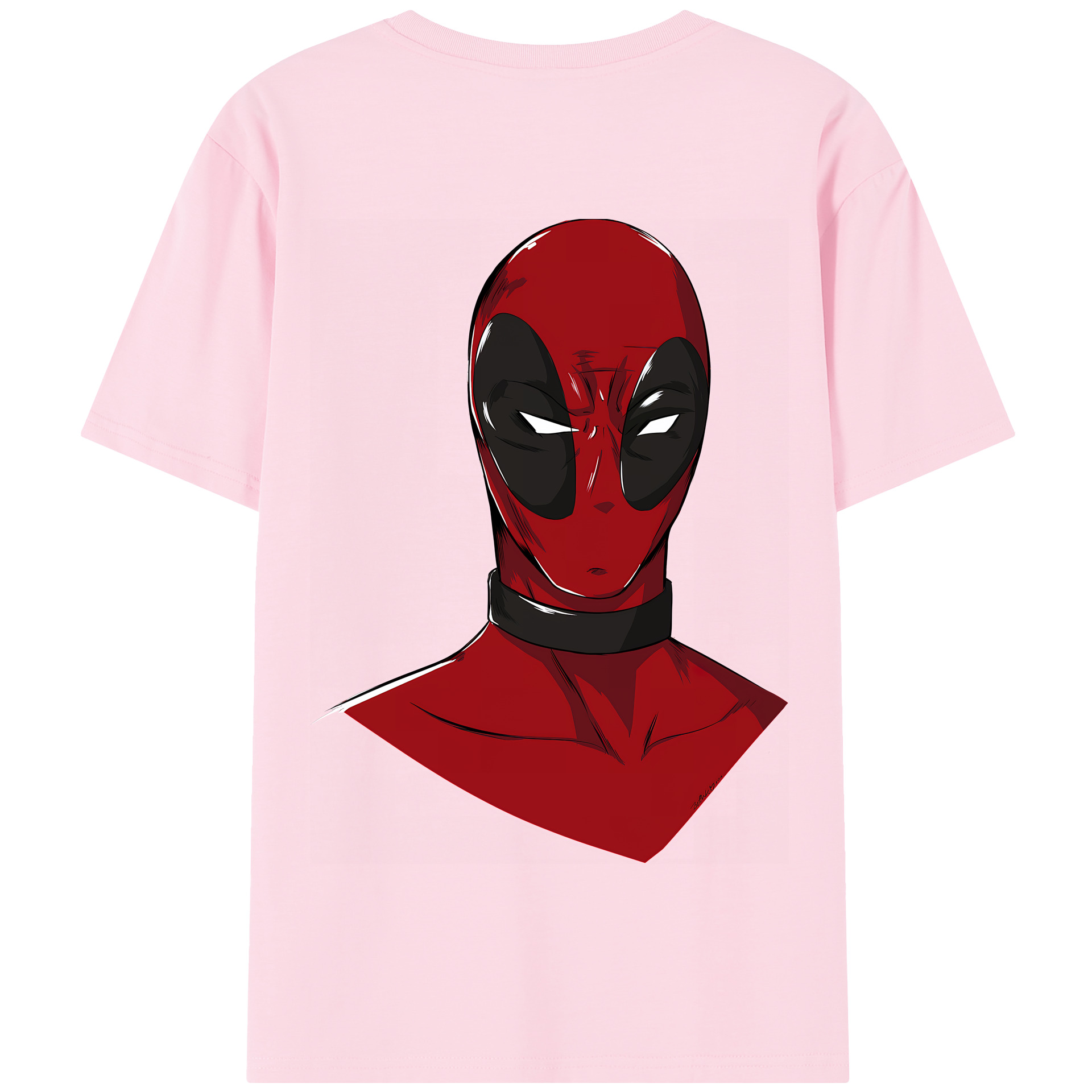 （画像用） Deadpool デッドプール 綿100％半袖Tシャツ（背面プリント）