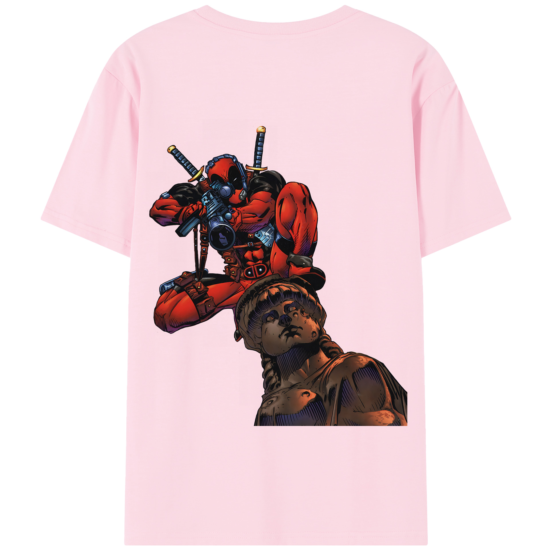 （画像用） Deadpool デッドプール 綿100％半袖Tシャツ（背面プリント）