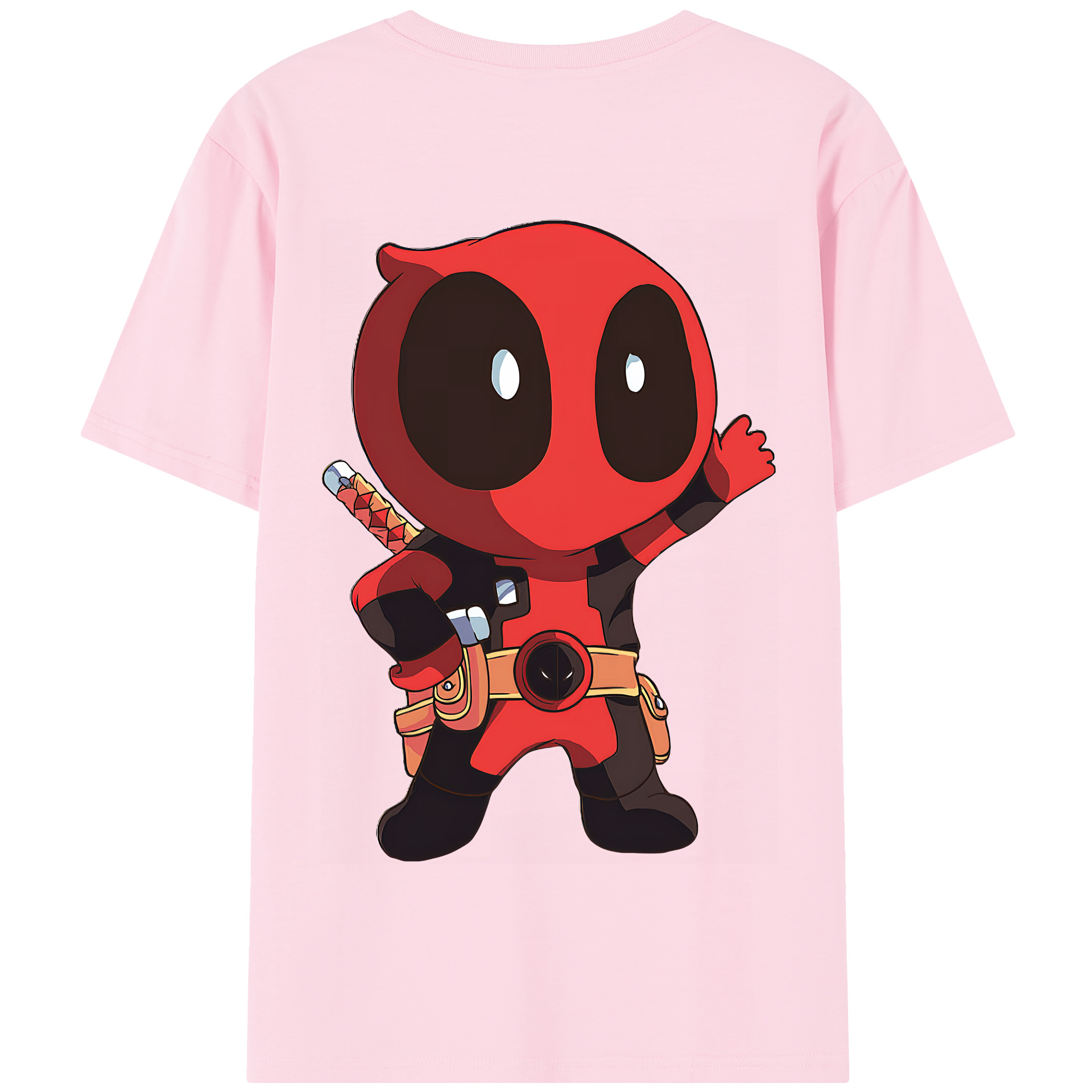 （画像用） Deadpool デッドプール 綿100％半袖Tシャツ（背面プリント）
