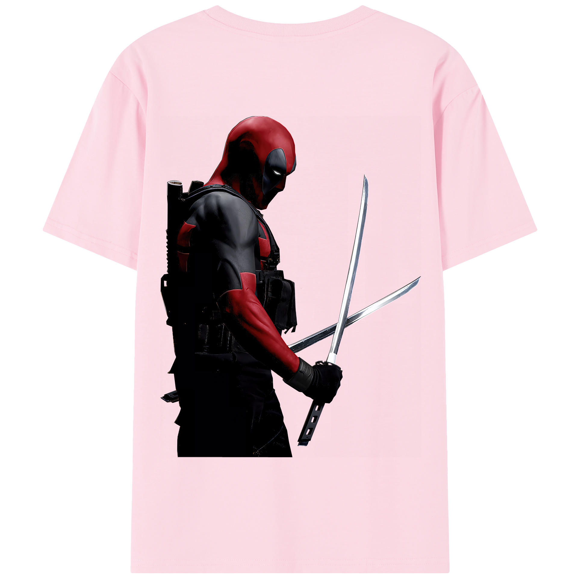 （画像用） Deadpool デッドプール 綿100％半袖Tシャツ（背面プリント）