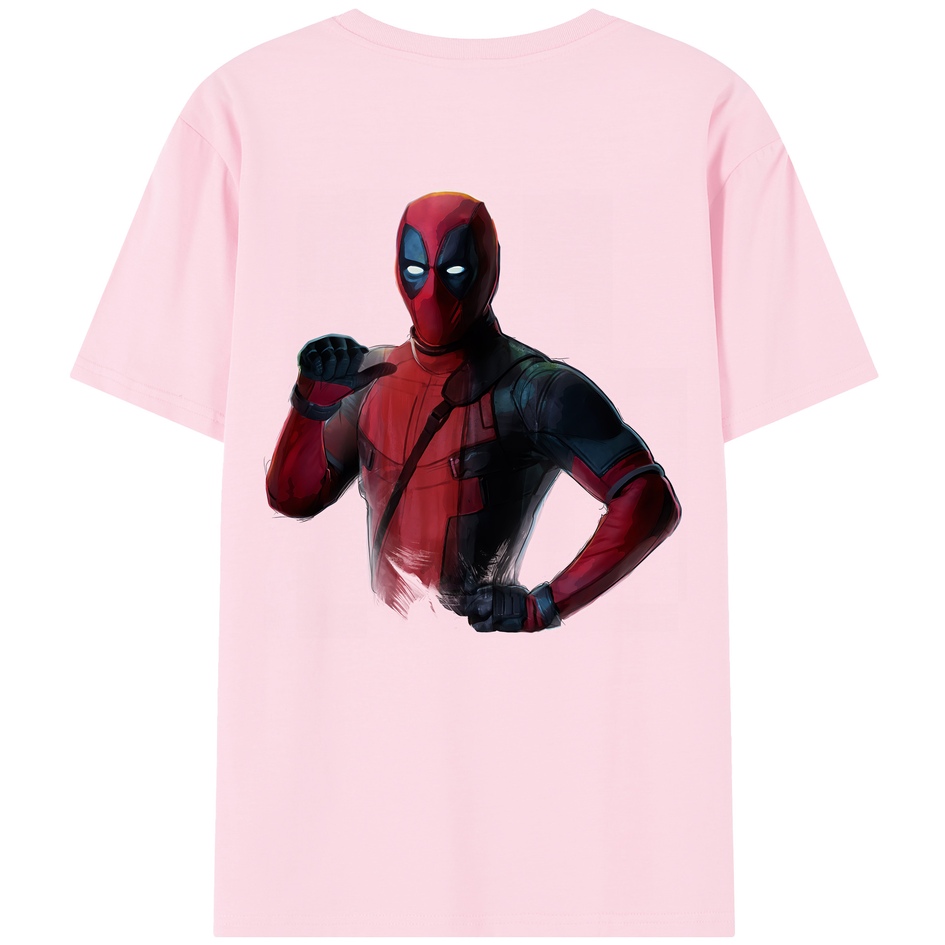 （画像用） Deadpool デッドプール 綿100％半袖Tシャツ（背面プリント）