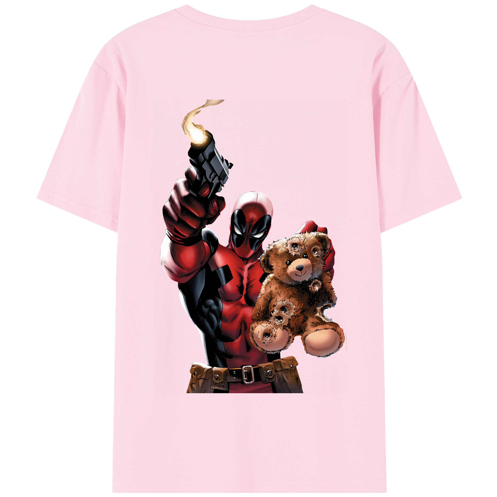 （画像用） Deadpool デッドプール 綿100％半袖Tシャツ（背面プリント）