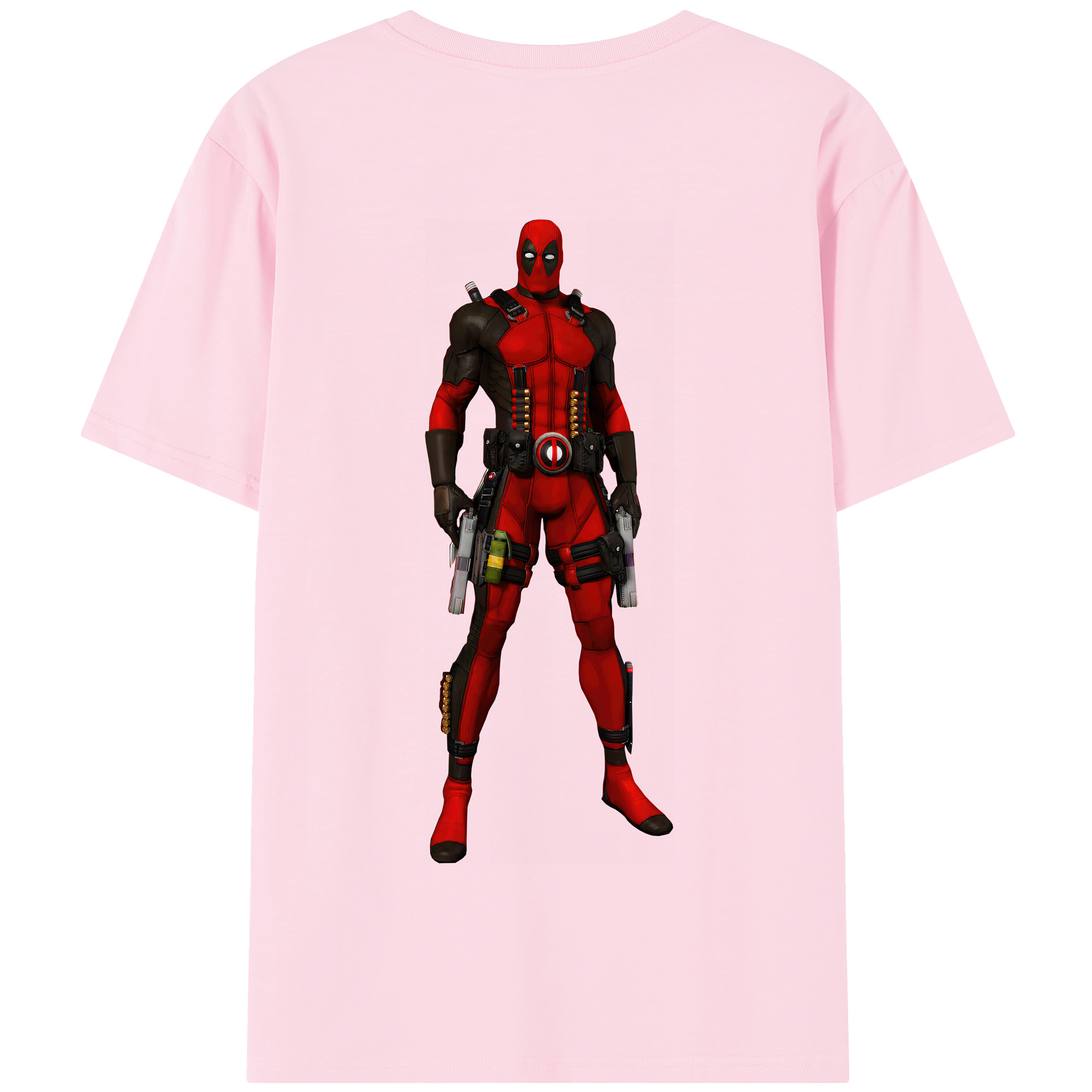 （画像用） Deadpool デッドプール 綿100％半袖Tシャツ（背面プリント）