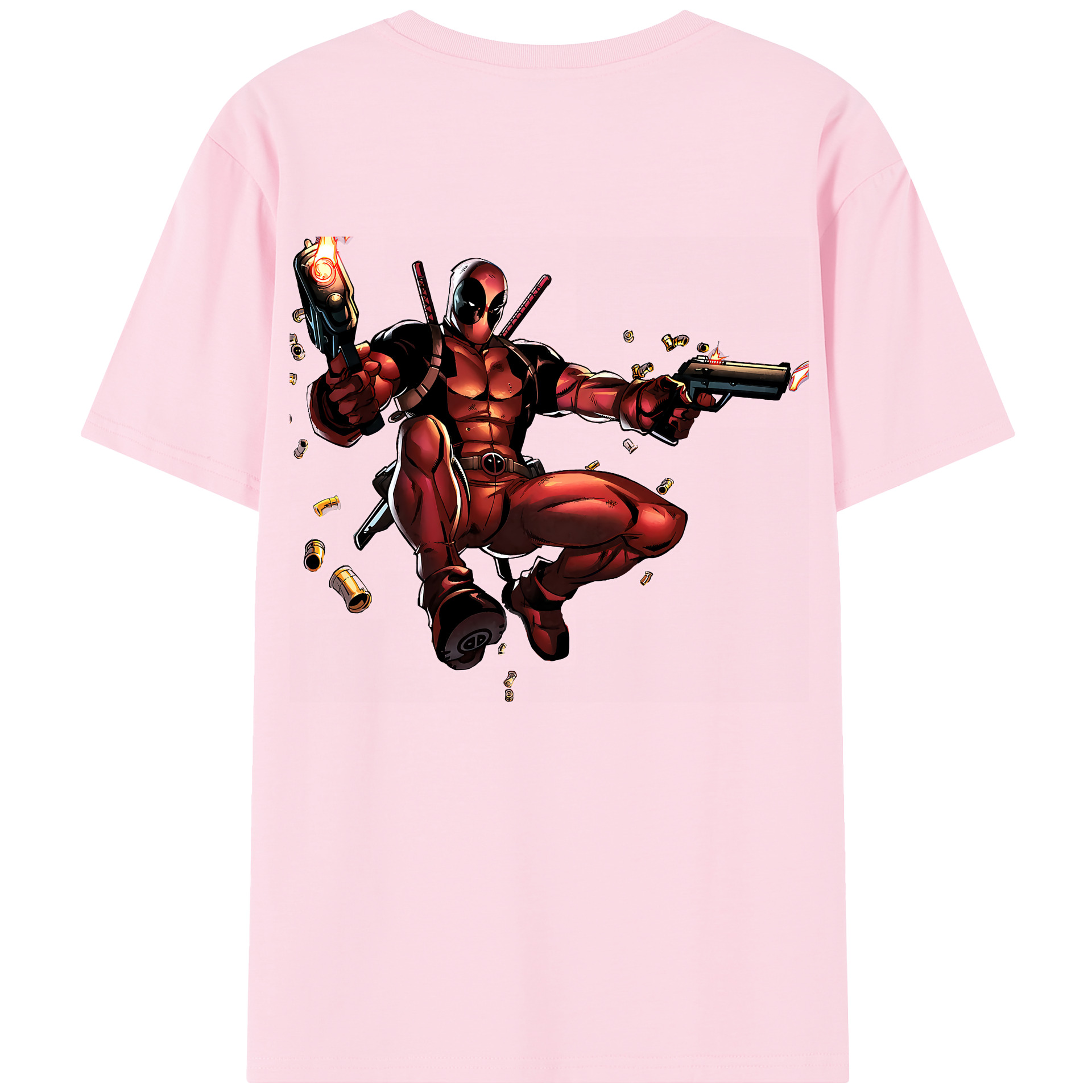 （画像用） Deadpool デッドプール 綿100％半袖Tシャツ（背面プリント）