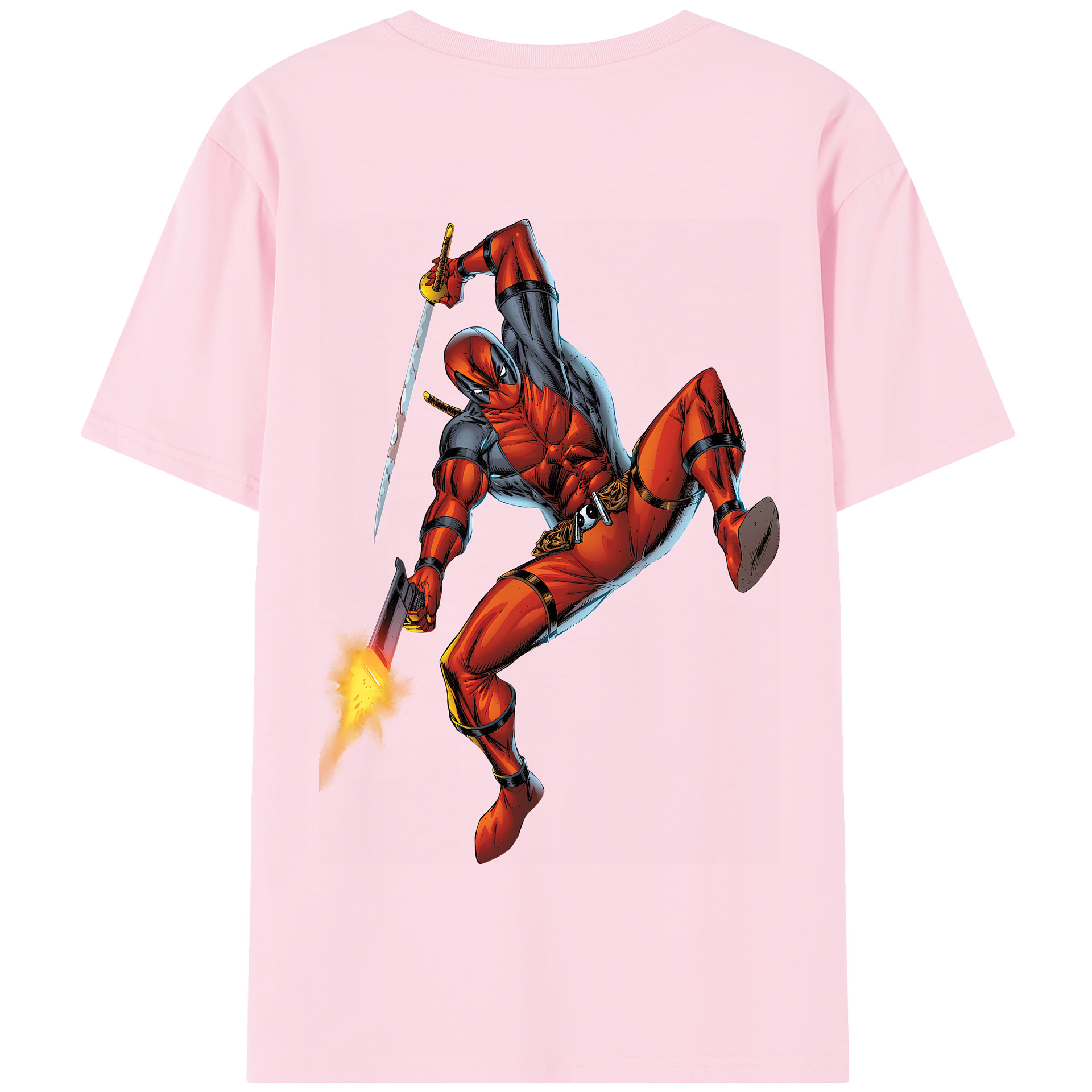 （画像用） Deadpool デッドプール 綿100％半袖Tシャツ（背面プリント）