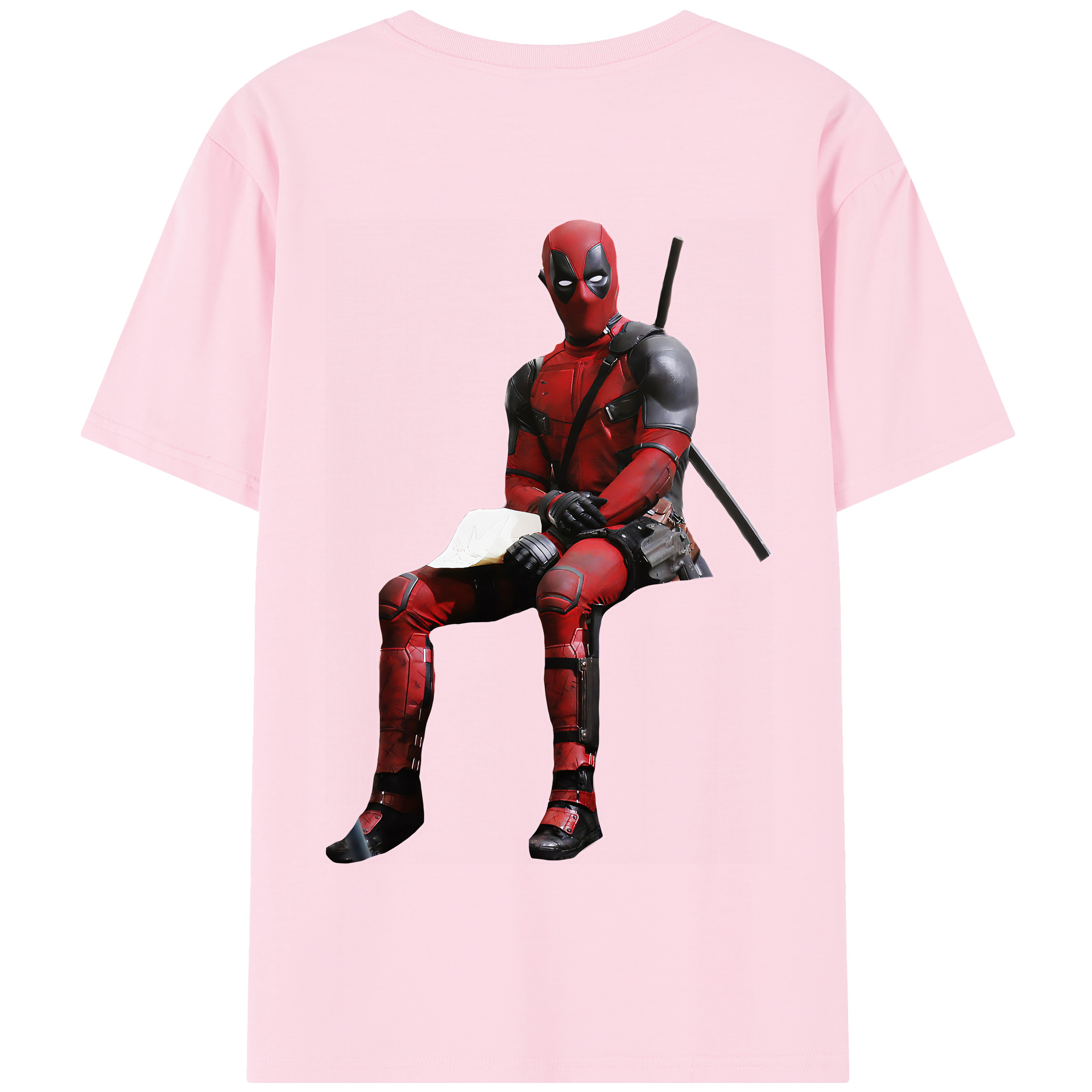 （画像用） Deadpool デッドプール 綿100％半袖Tシャツ（背面プリント）