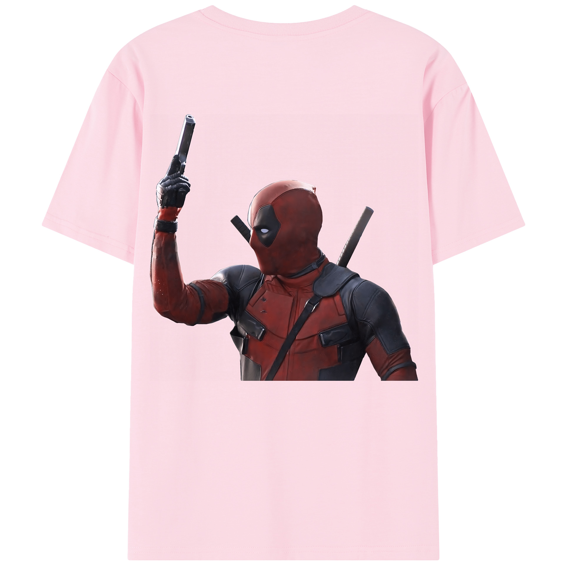 （画像用） Deadpool デッドプール 綿100％半袖Tシャツ（背面プリント）