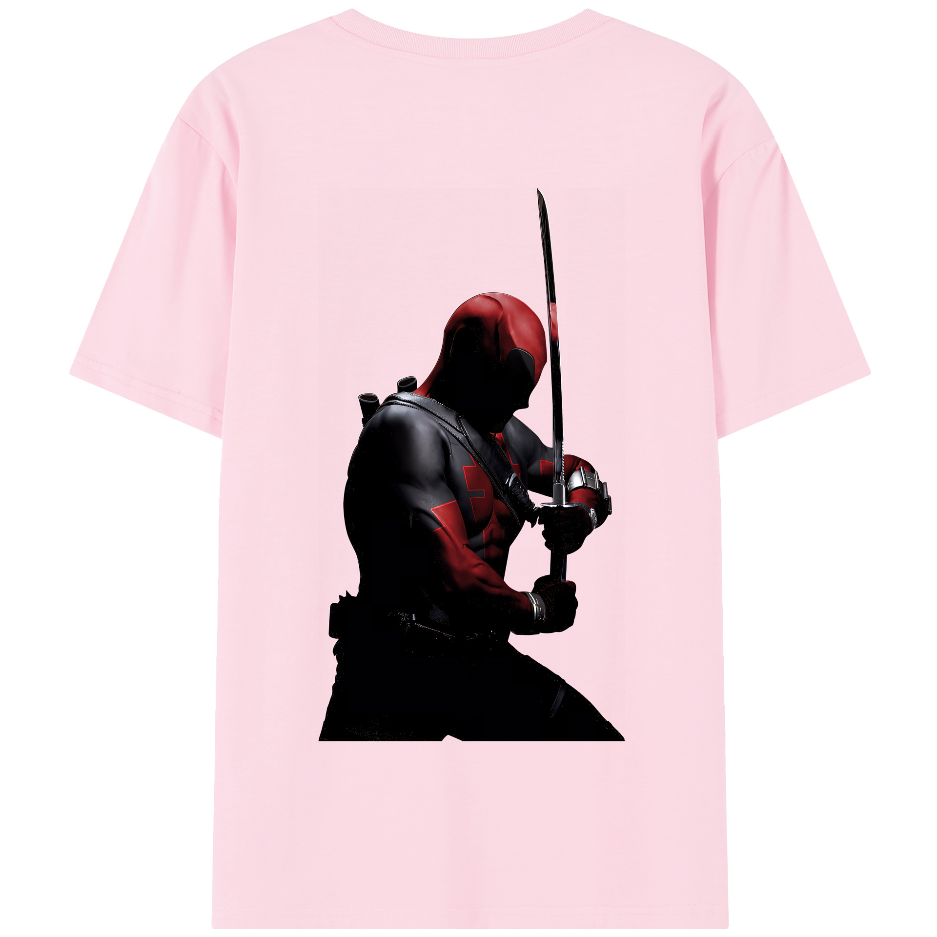 （画像用） Deadpool デッドプール 綿100％半袖Tシャツ（背面プリント）