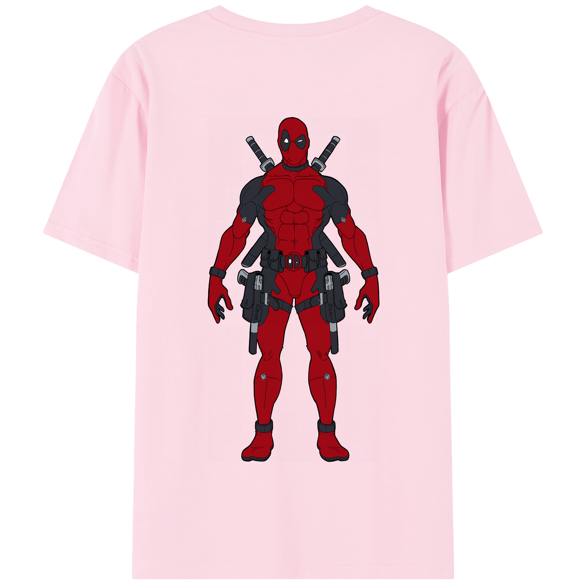 （画像用） Deadpool デッドプール 綿100％半袖Tシャツ（背面プリント）
