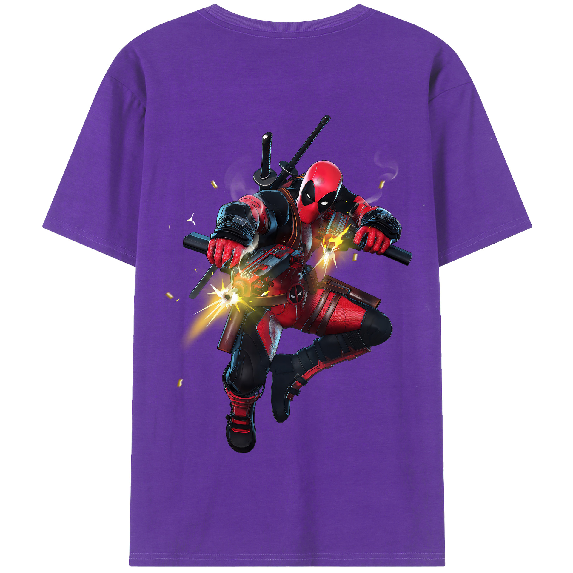 （画像用） Deadpool デッドプール 綿100％半袖Tシャツ（背面プリント）