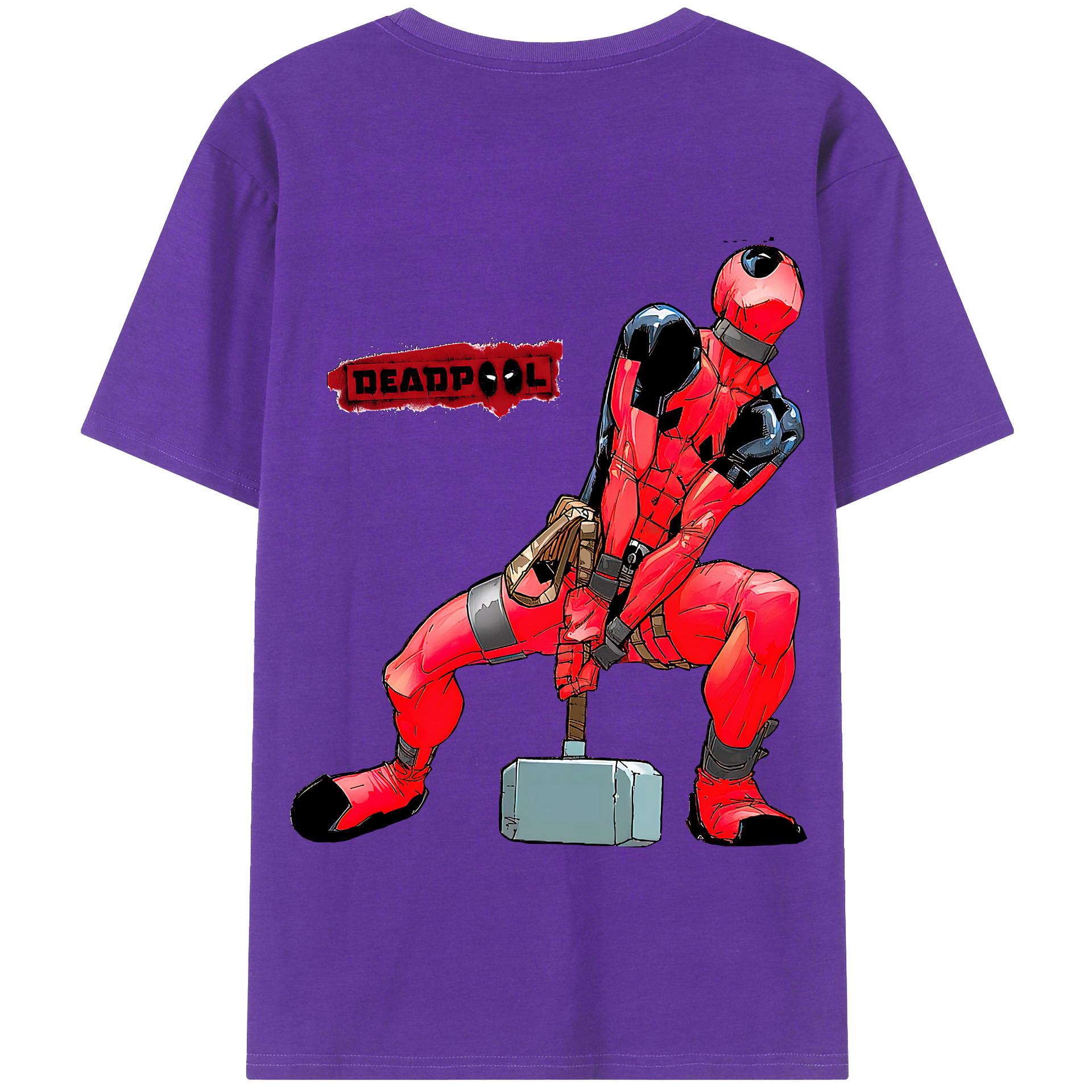 （画像用） Deadpool デッドプール 綿100％半袖Tシャツ（背面プリント）