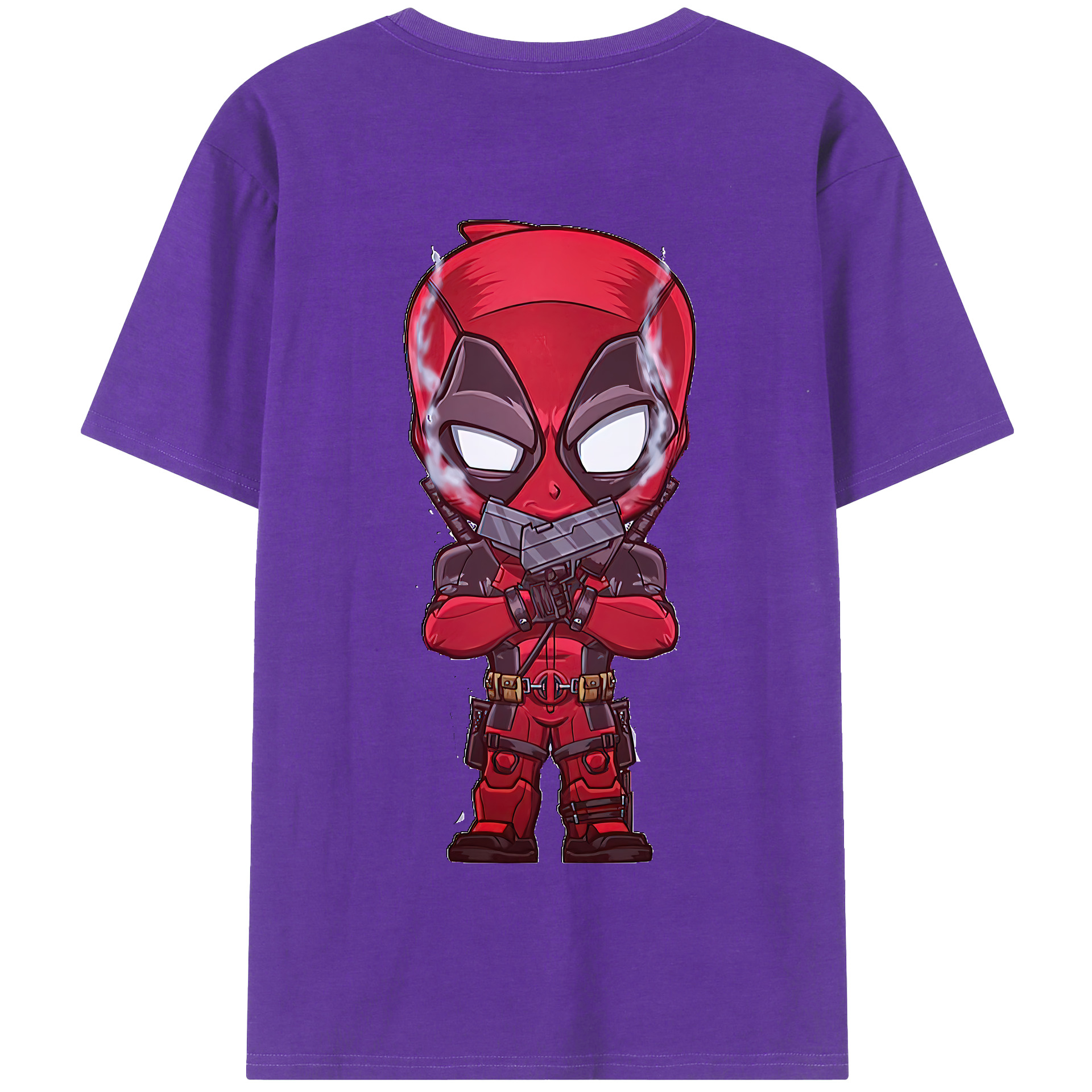 （画像用） Deadpool デッドプール 綿100％半袖Tシャツ（背面プリント）