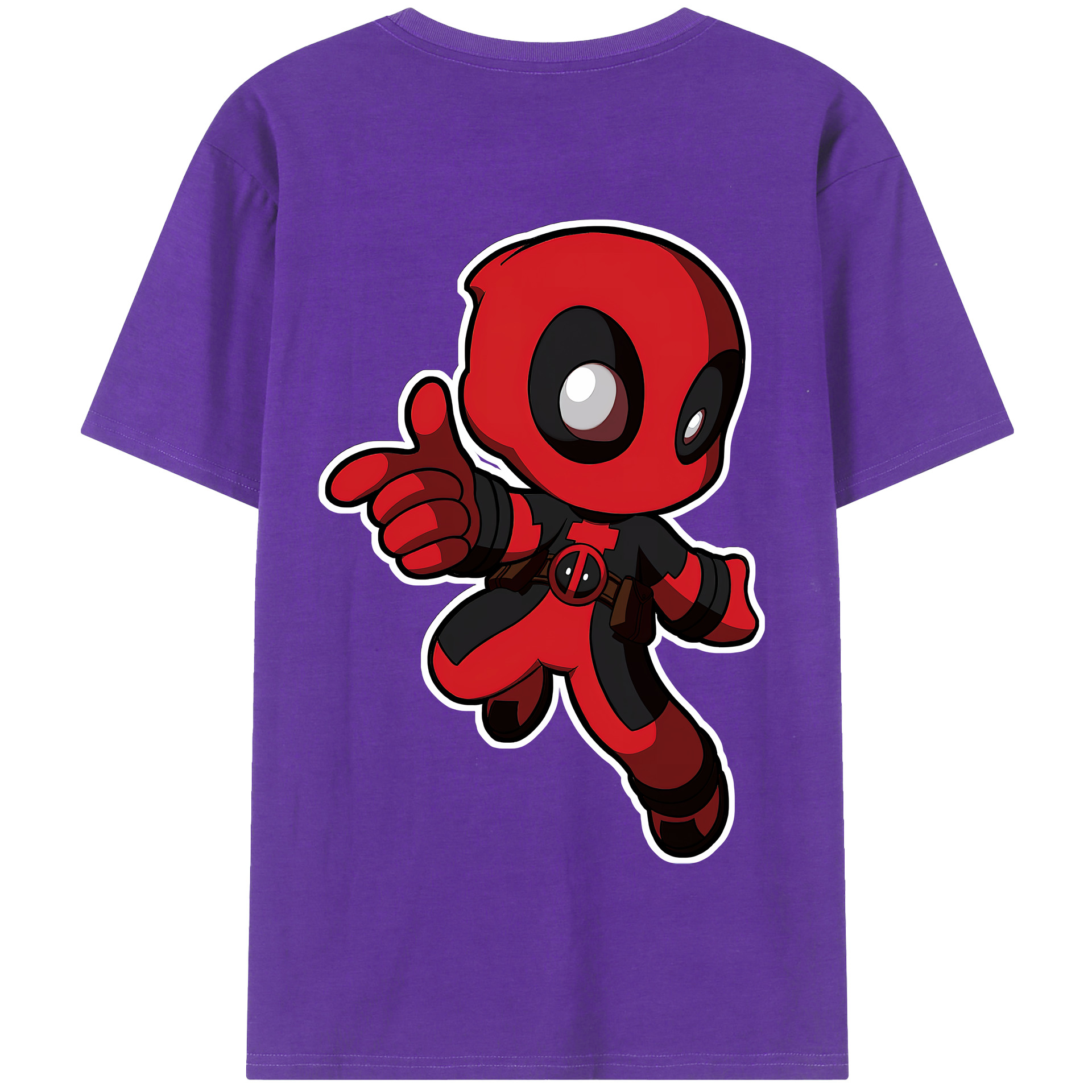 （画像用） Deadpool デッドプール 綿100％半袖Tシャツ（背面プリント）