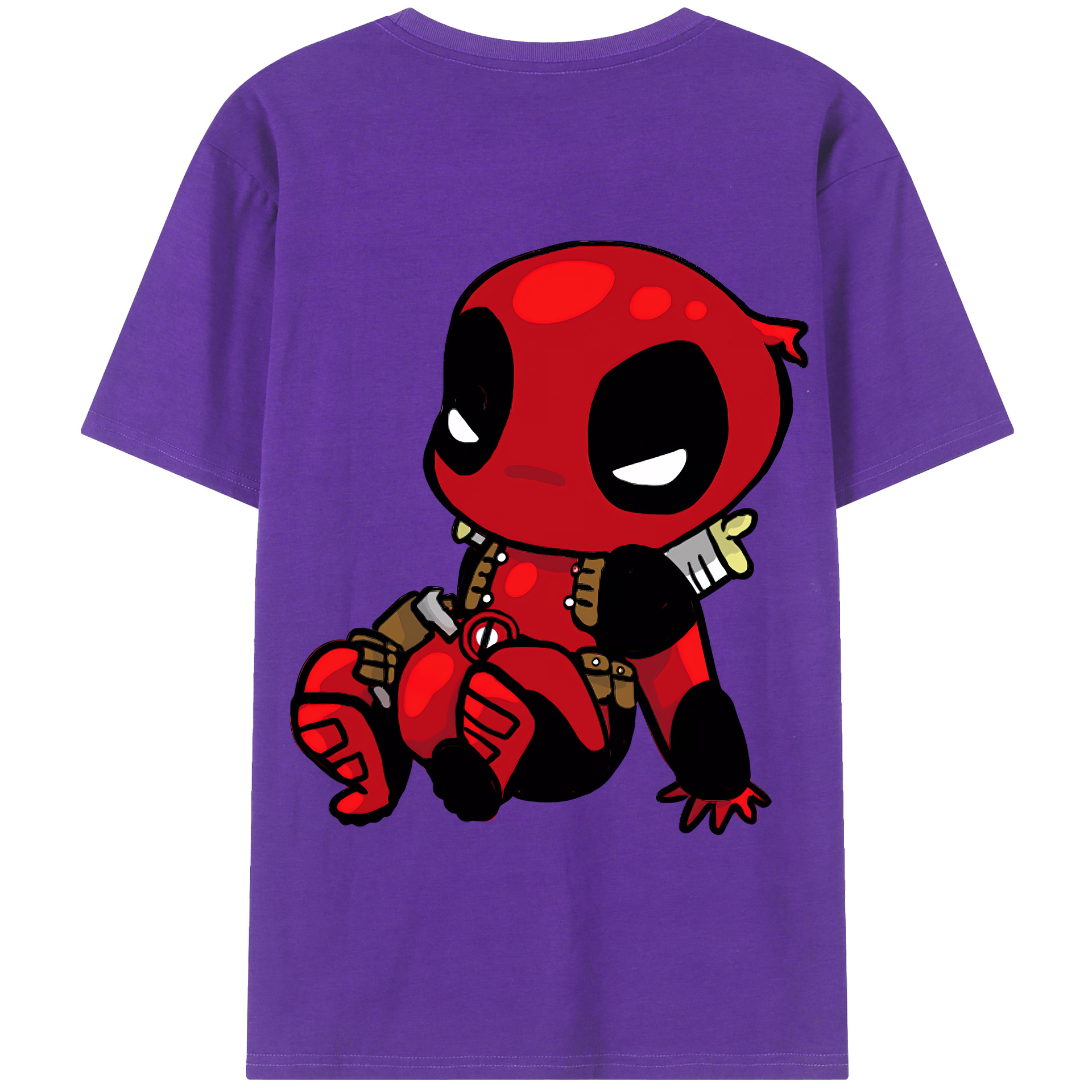 （画像用） Deadpool デッドプール 綿100％半袖Tシャツ（背面プリント）