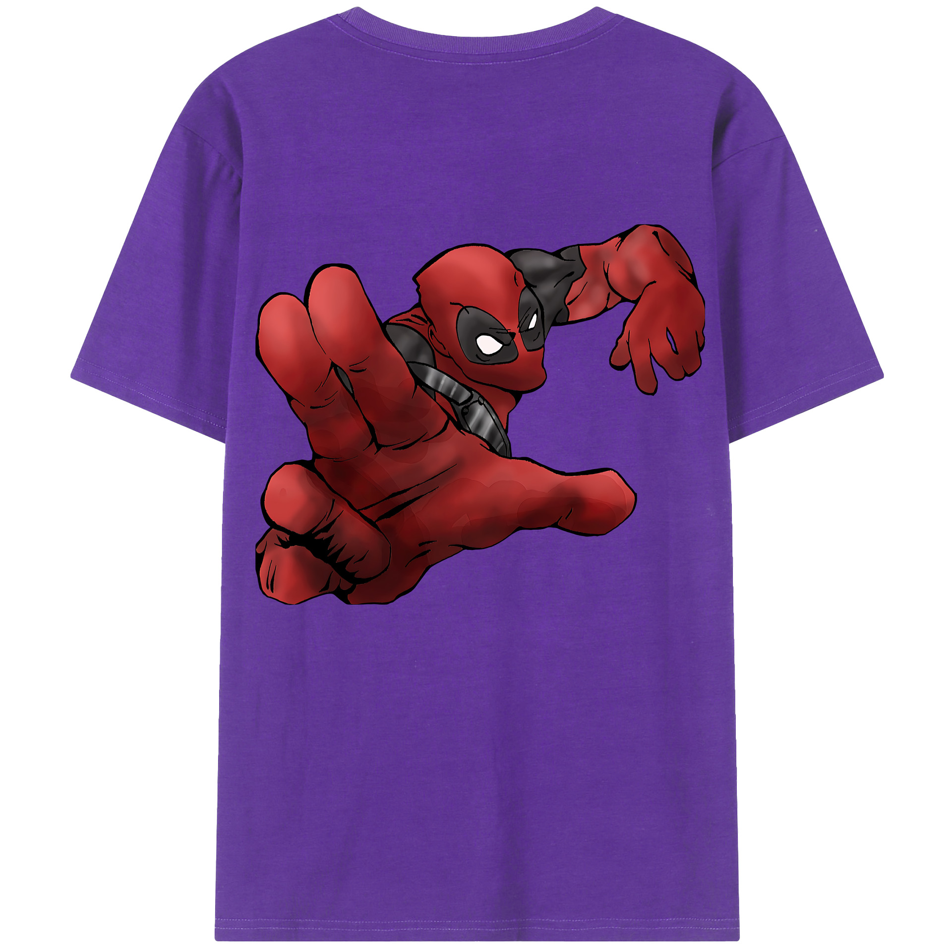 （画像用） Deadpool デッドプール 綿100％半袖Tシャツ（背面プリント）
