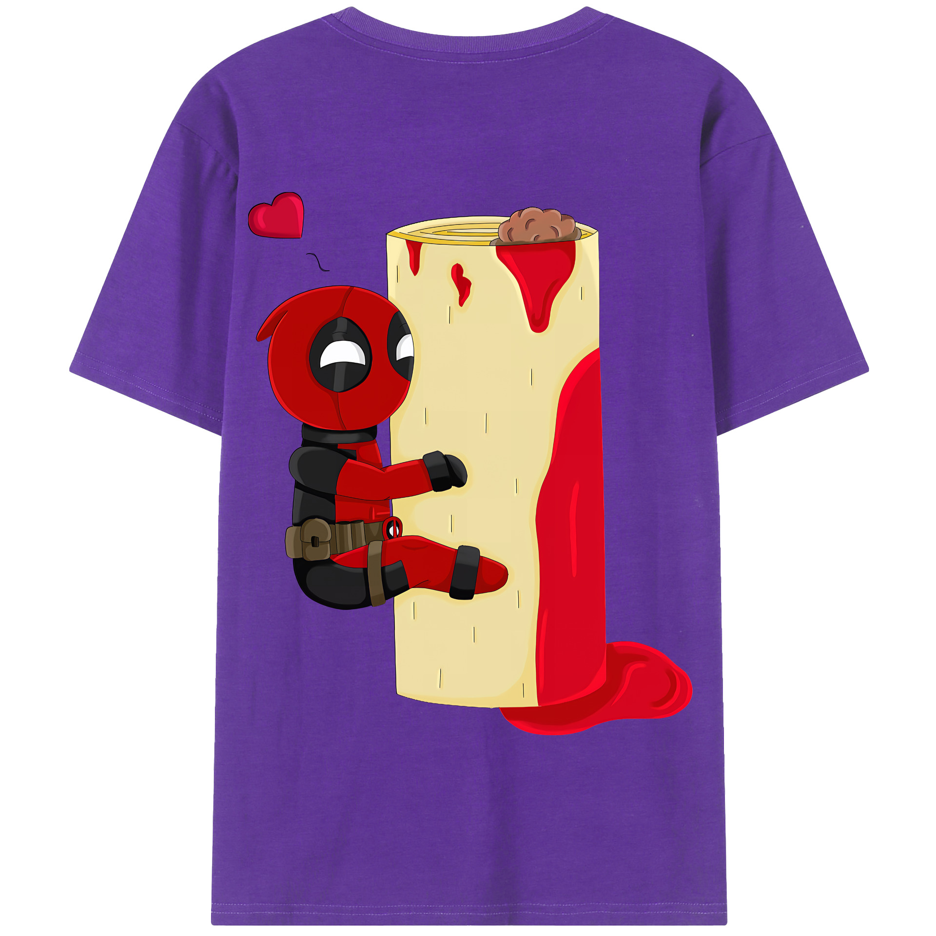 （画像用） Deadpool デッドプール 綿100％半袖Tシャツ（背面プリント）