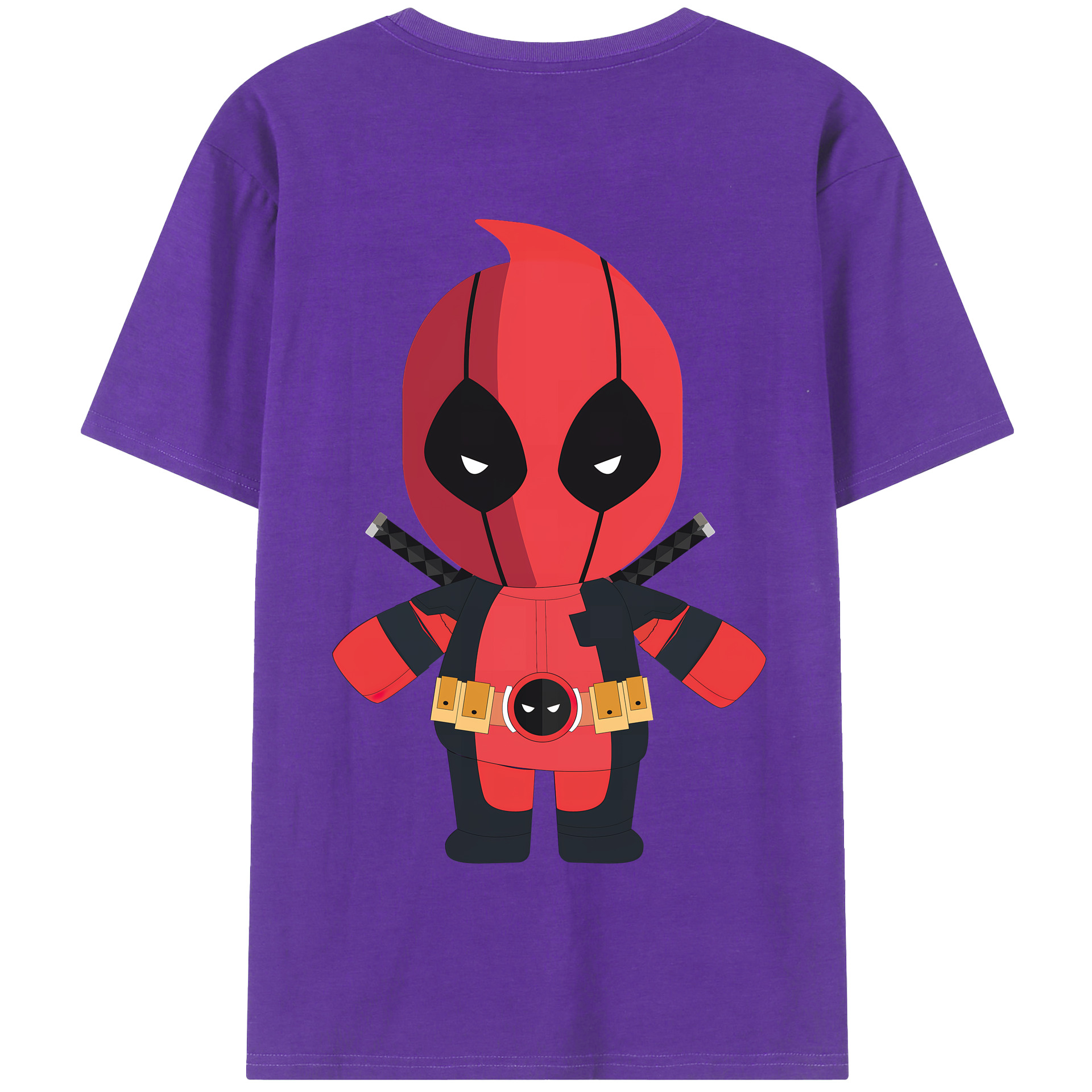 （画像用） Deadpool デッドプール 綿100％半袖Tシャツ（背面プリント）