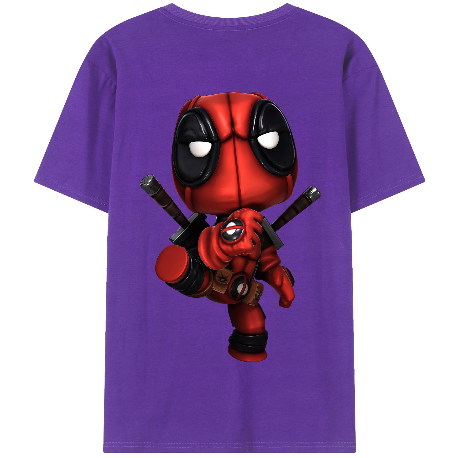 （画像用） Deadpool デッドプール 綿100％半袖Tシャツ（背面プリント）