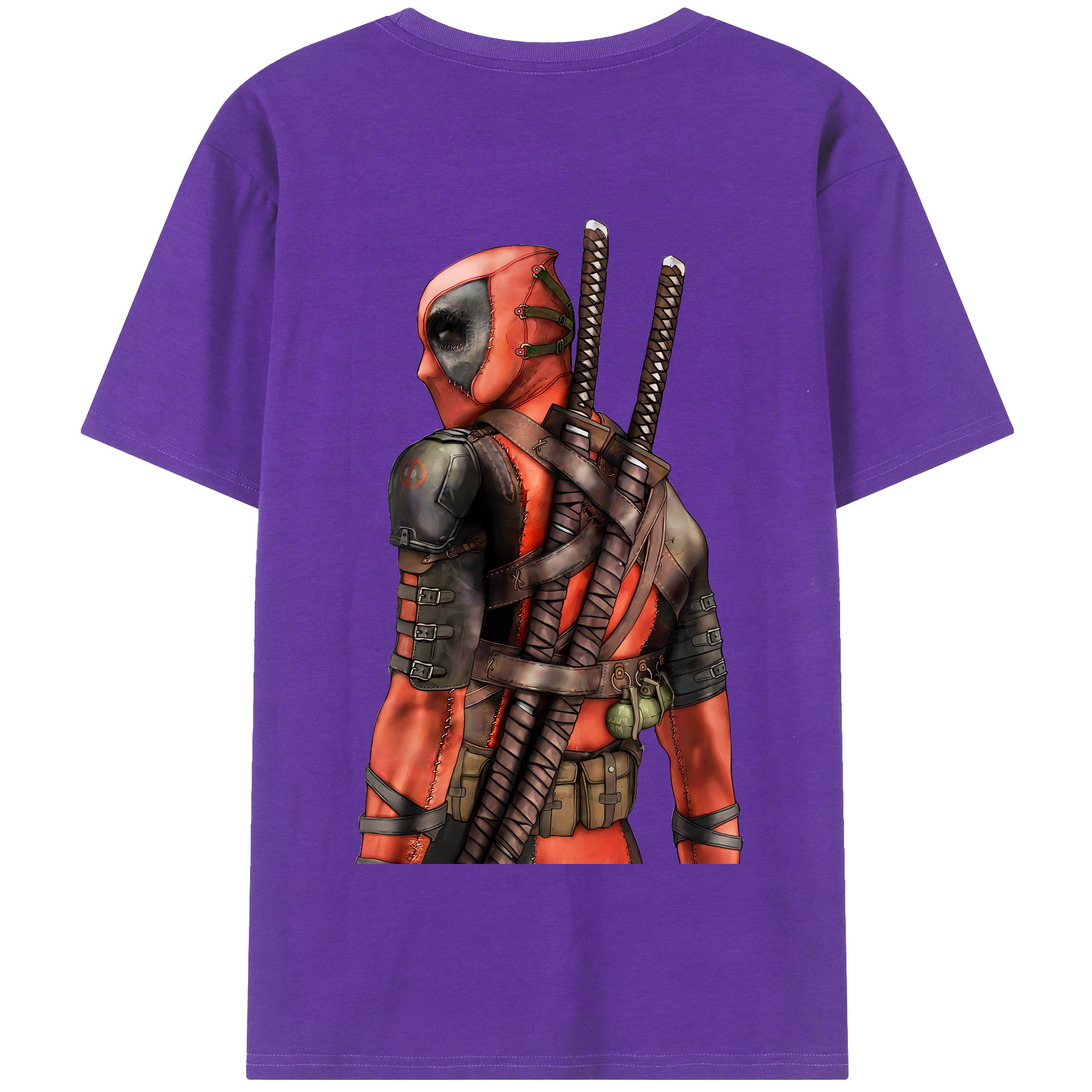 （画像用） Deadpool デッドプール 綿100％半袖Tシャツ（背面プリント）