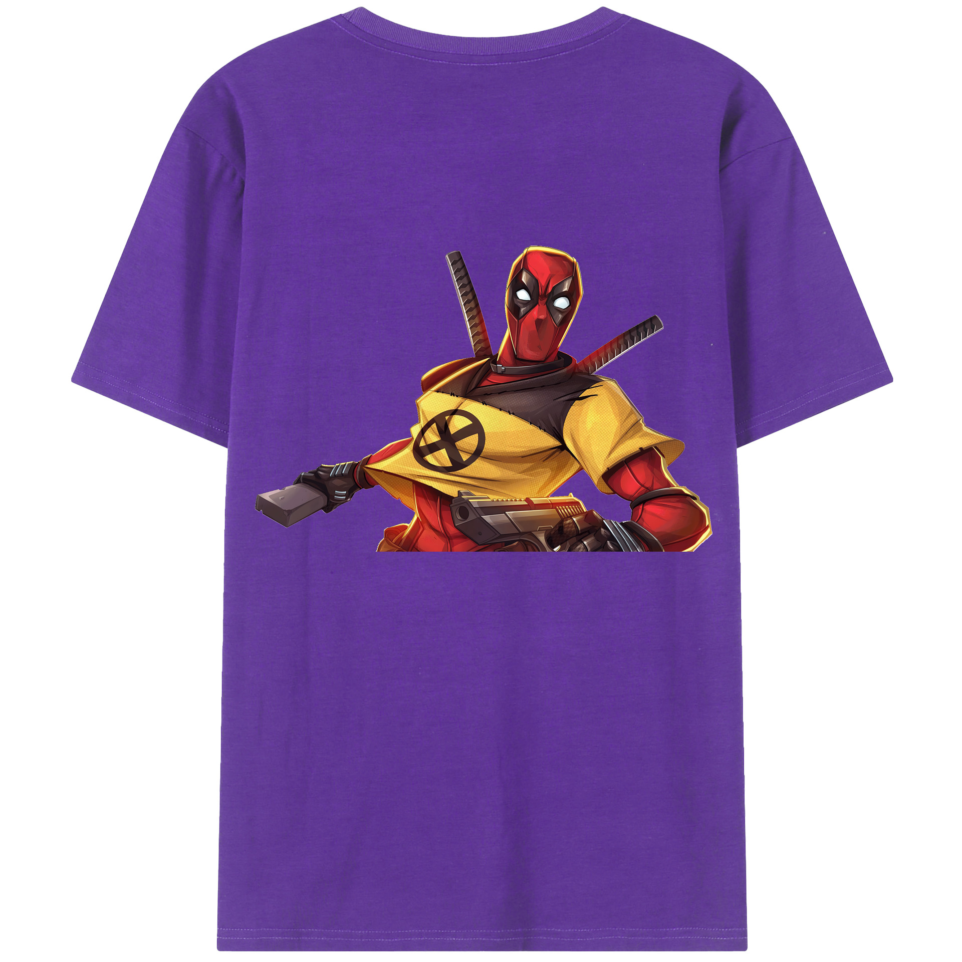 （画像用） Deadpool デッドプール 綿100％半袖Tシャツ（背面プリント）