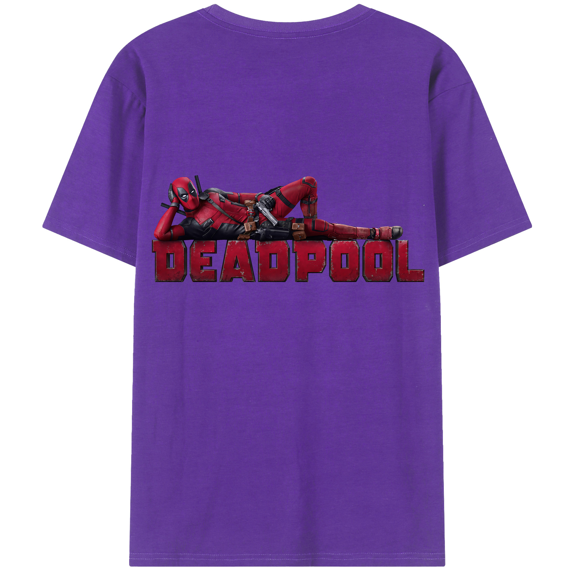 （画像用） Deadpool デッドプール 綿100％半袖Tシャツ（背面プリント）