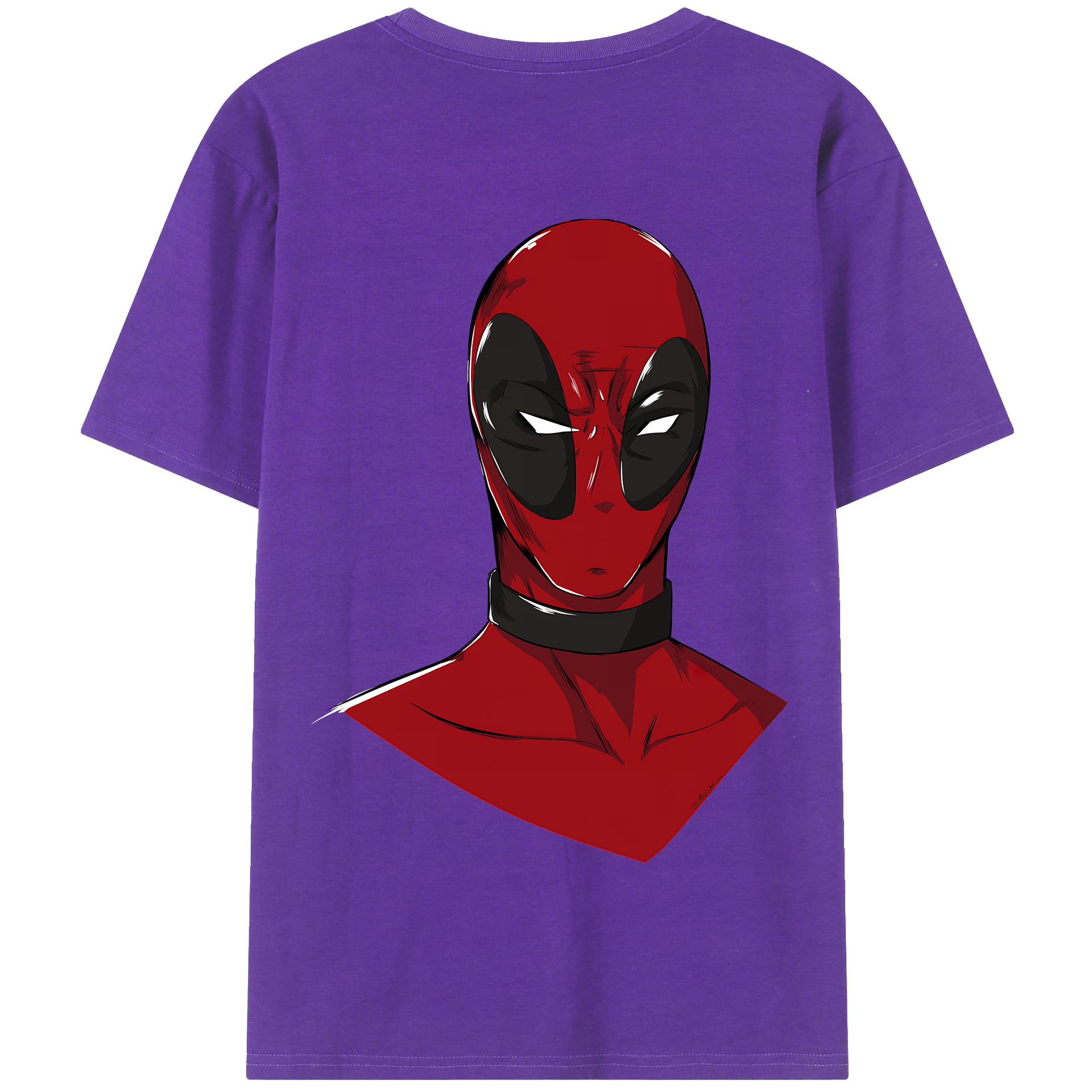 （画像用） Deadpool デッドプール 綿100％半袖Tシャツ（背面プリント）