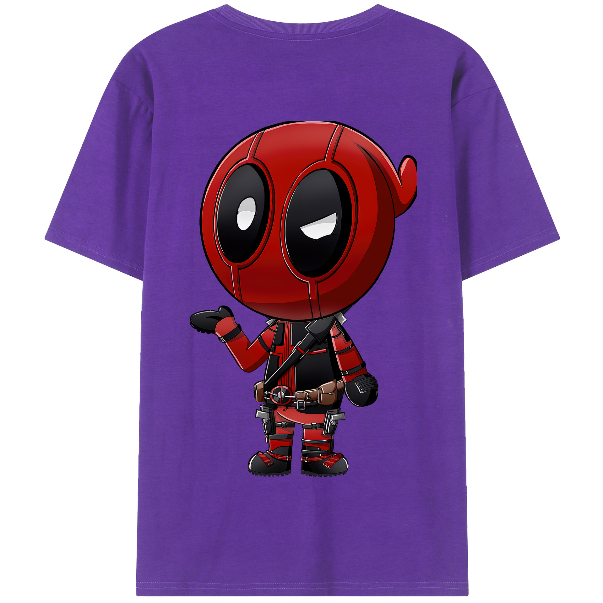 （画像用） Deadpool デッドプール 綿100％半袖Tシャツ（背面プリント）