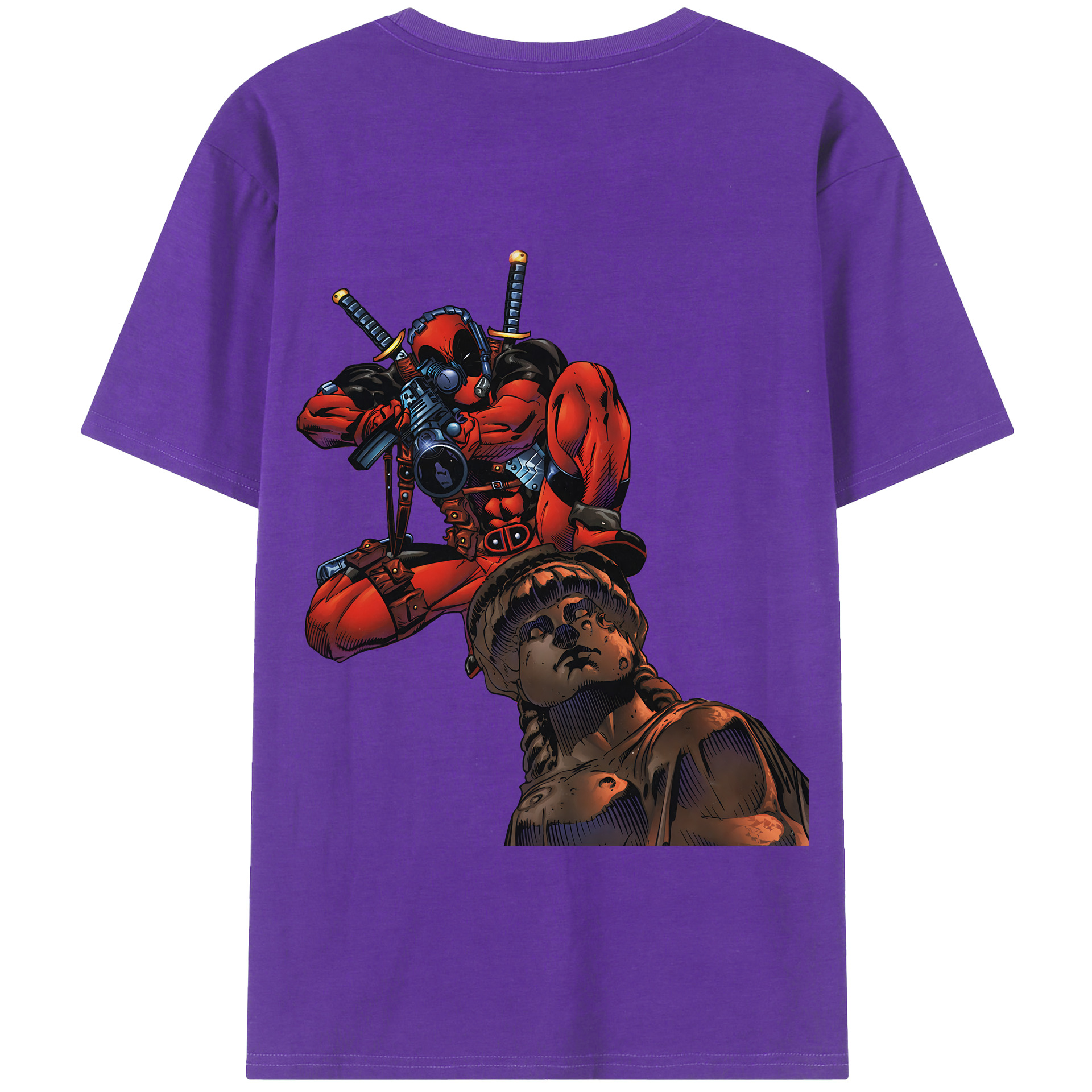 （画像用） Deadpool デッドプール 綿100％半袖Tシャツ（背面プリント）