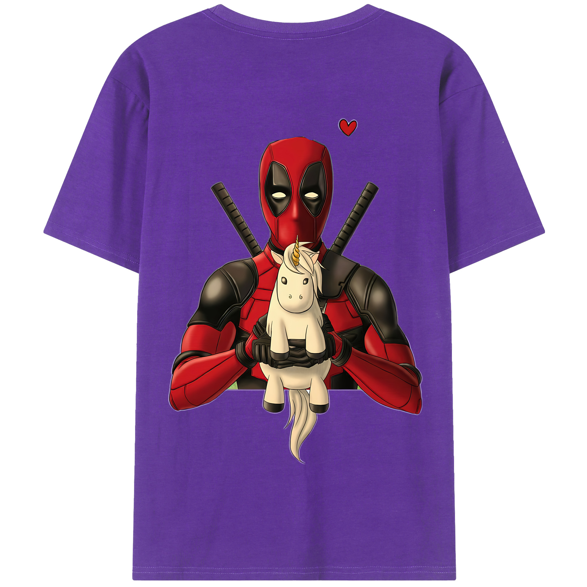 （画像用） Deadpool デッドプール 綿100％半袖Tシャツ（背面プリント）