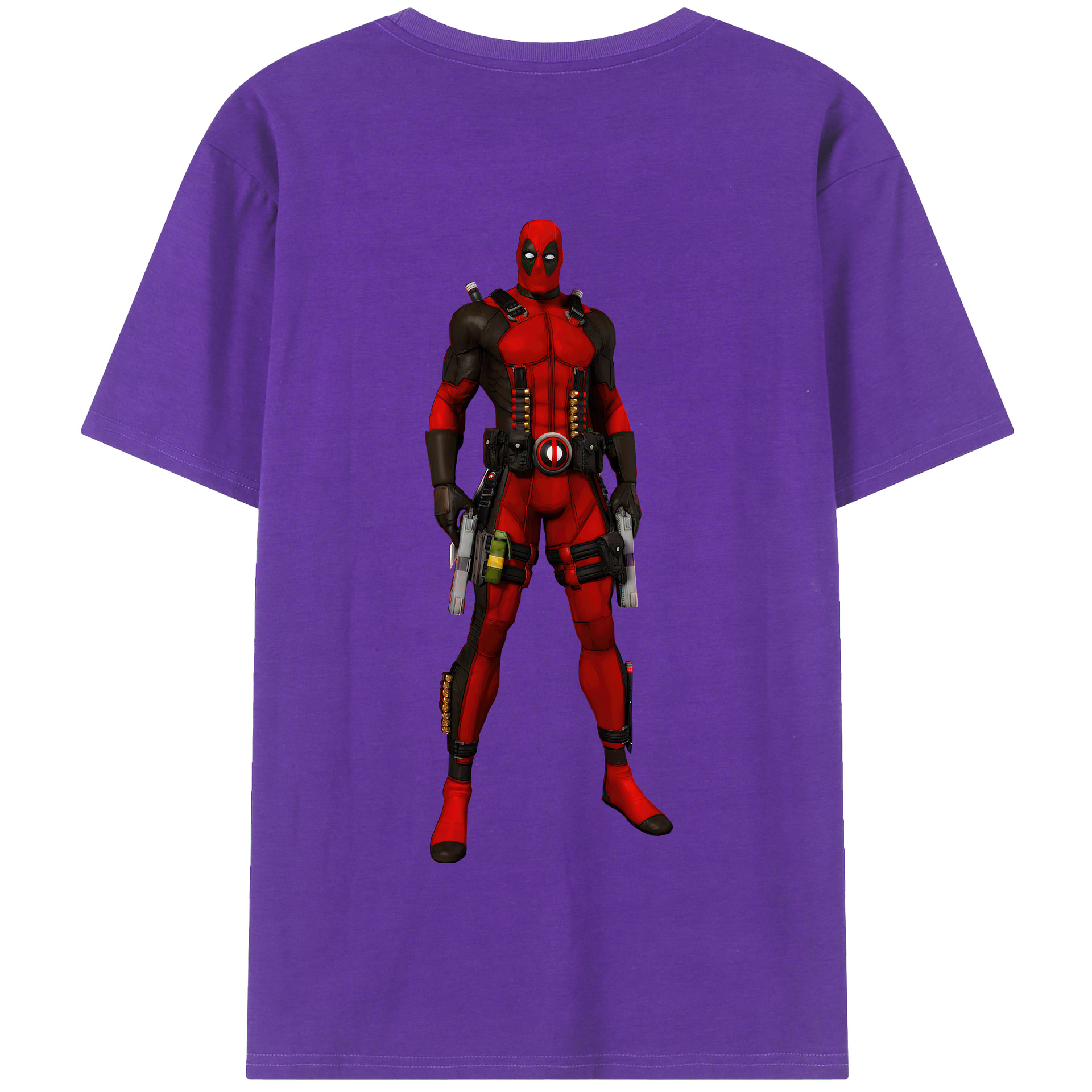 （画像用） Deadpool デッドプール 綿100％半袖Tシャツ（背面プリント）