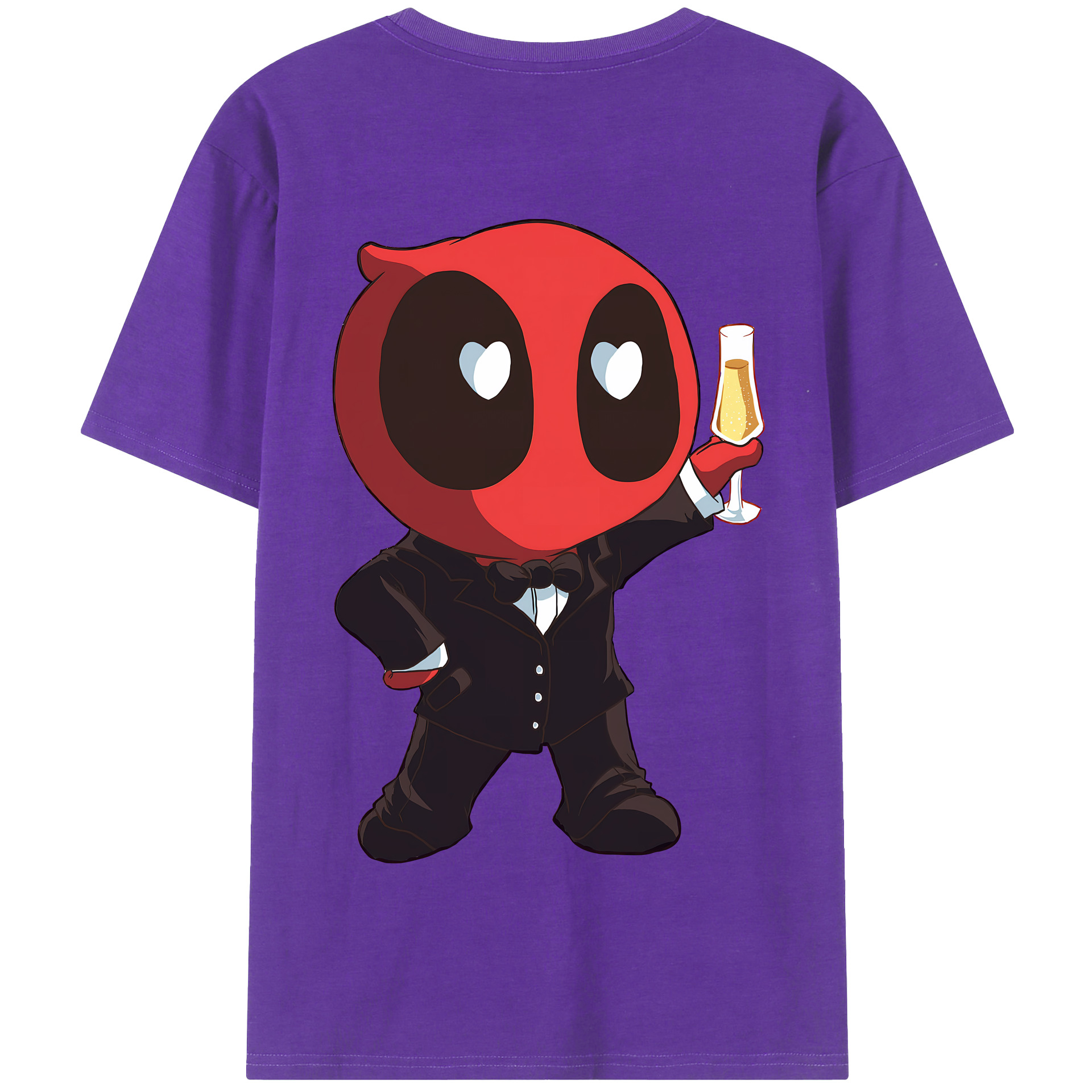 （画像用） Deadpool デッドプール 綿100％半袖Tシャツ（背面プリント）