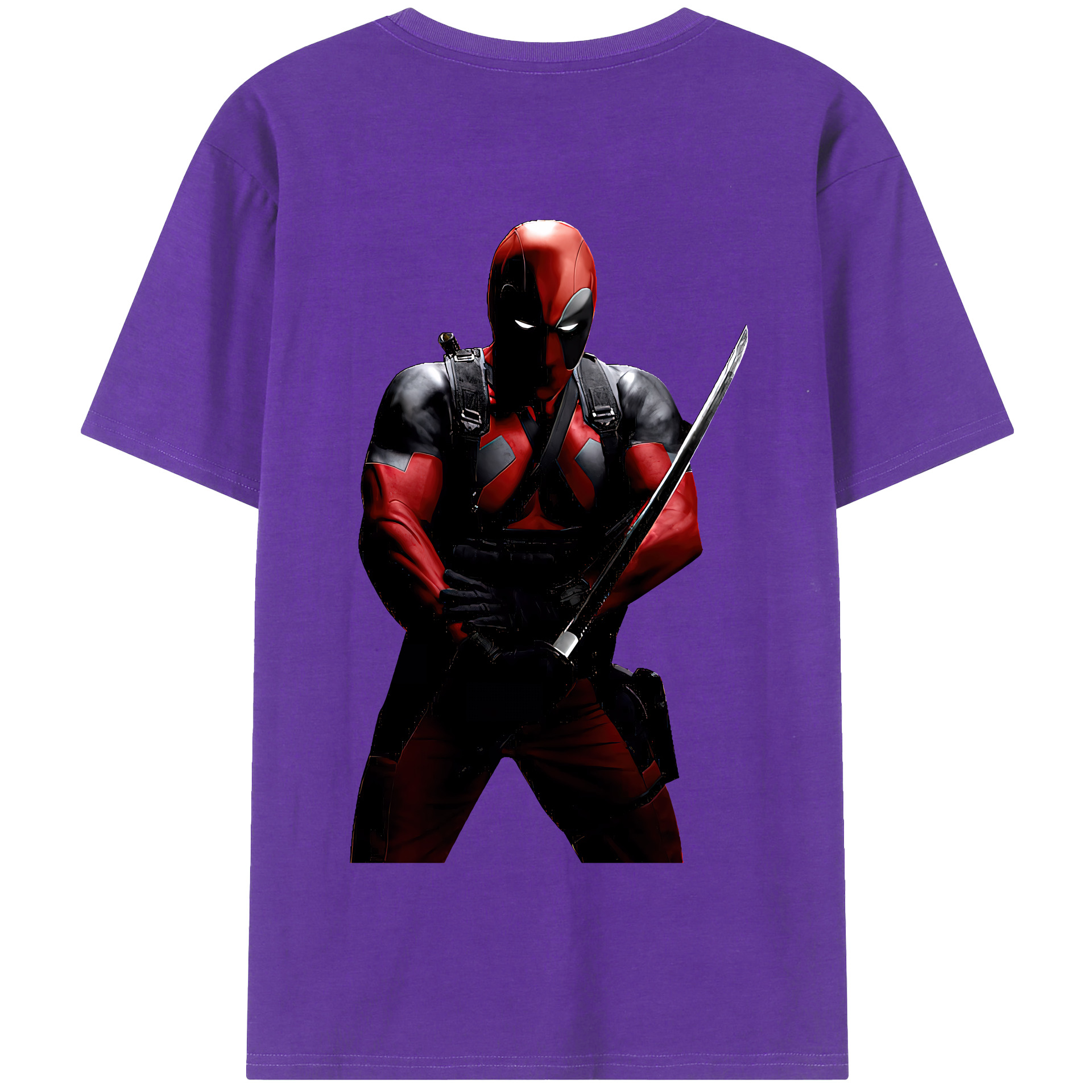 （画像用） Deadpool デッドプール 綿100％半袖Tシャツ（背面プリント）