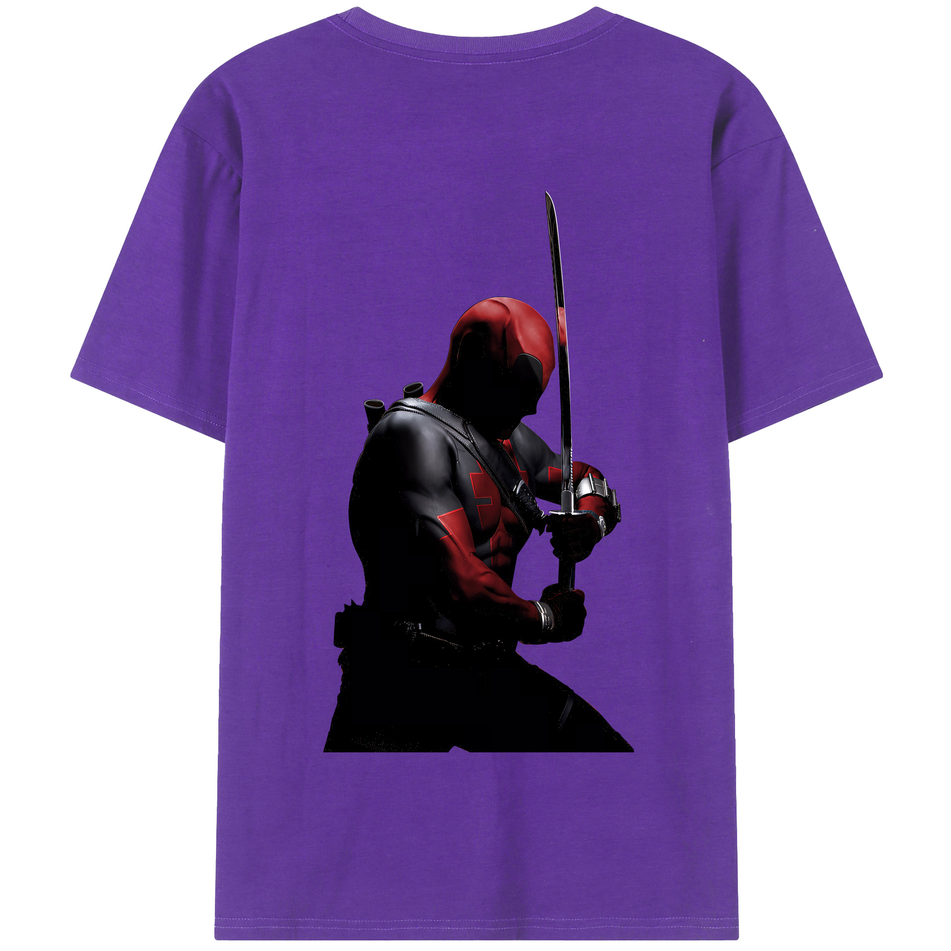 （画像用） Deadpool デッドプール 綿100％半袖Tシャツ（背面プリント）