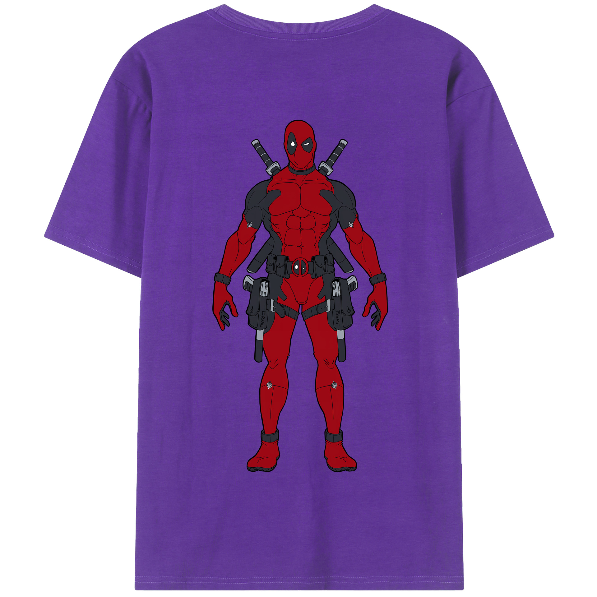 （画像用） Deadpool デッドプール 綿100％半袖Tシャツ（背面プリント）