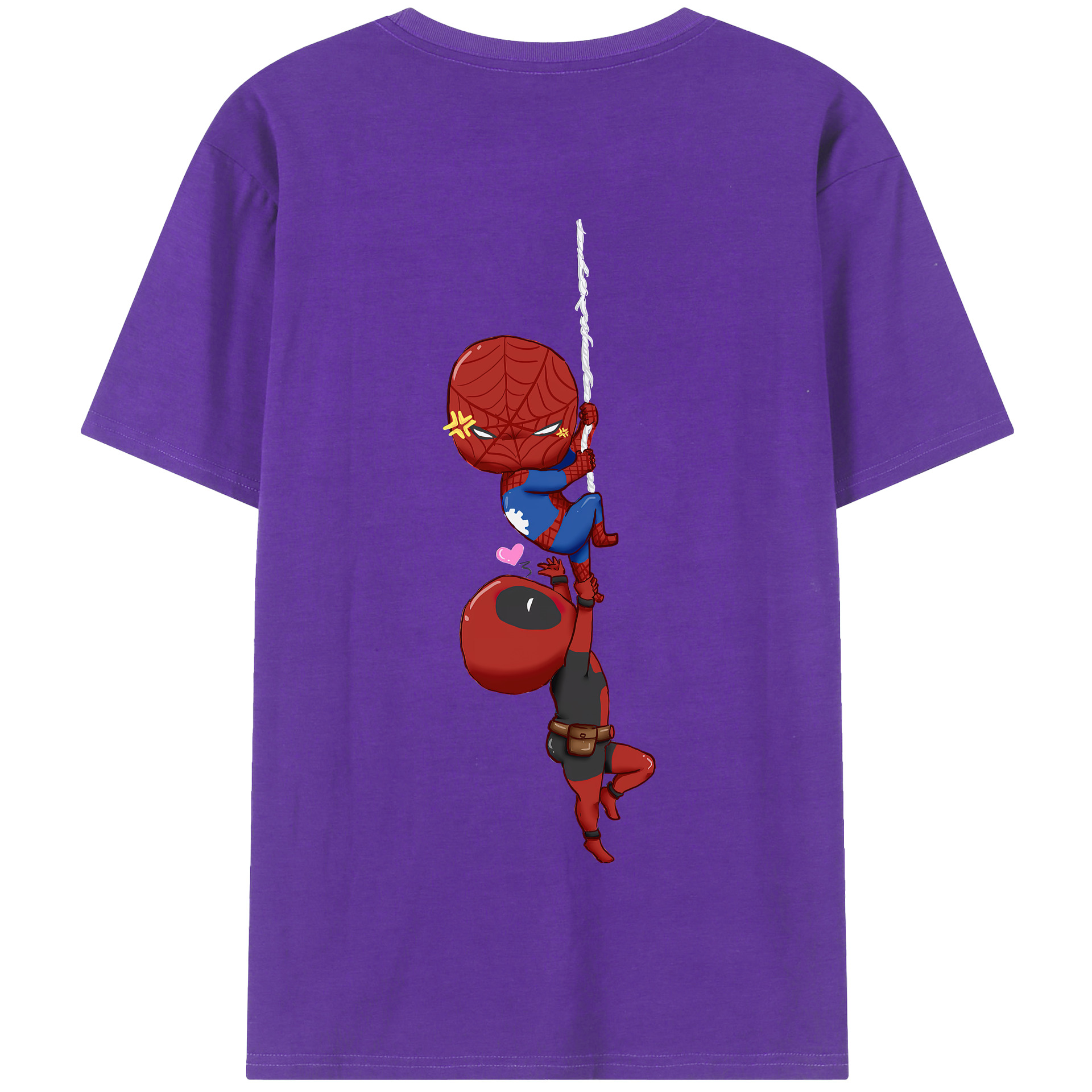 （画像用） Deadpool デッドプール 綿100％半袖Tシャツ（背面プリント）