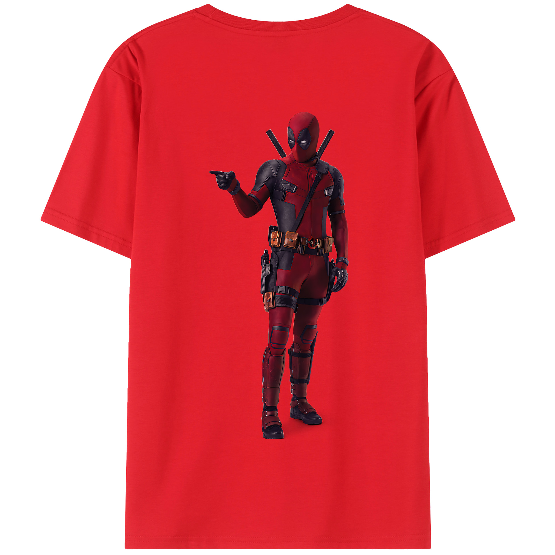 （画像用） Deadpool デッドプール 綿100％半袖Tシャツ（背面プリント）