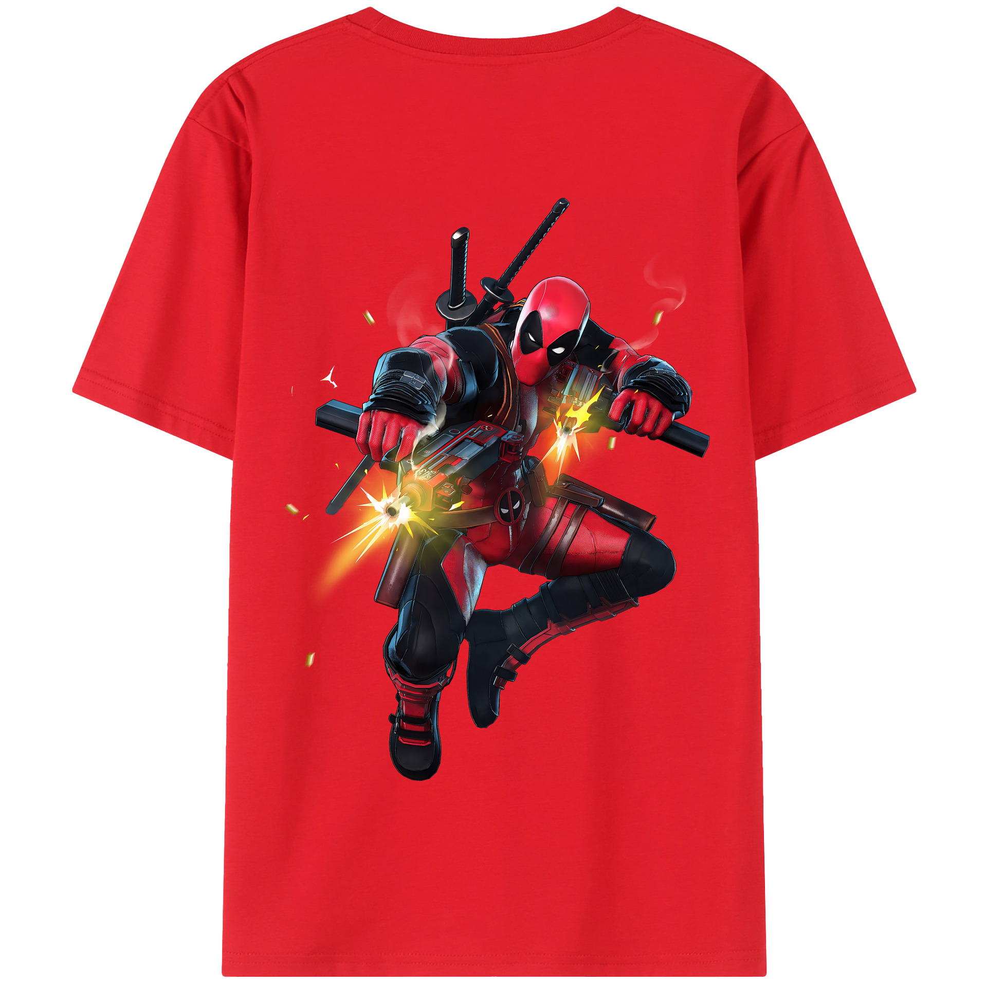 （画像用） Deadpool デッドプール 綿100％半袖Tシャツ（背面プリント）