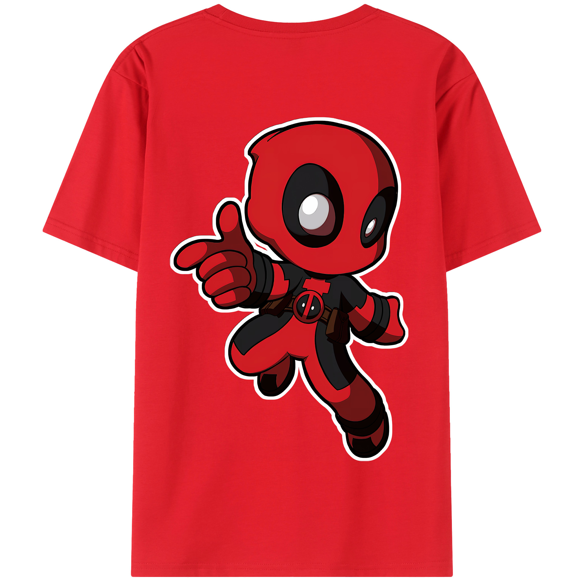 （画像用） Deadpool デッドプール 綿100％半袖Tシャツ（背面プリント）