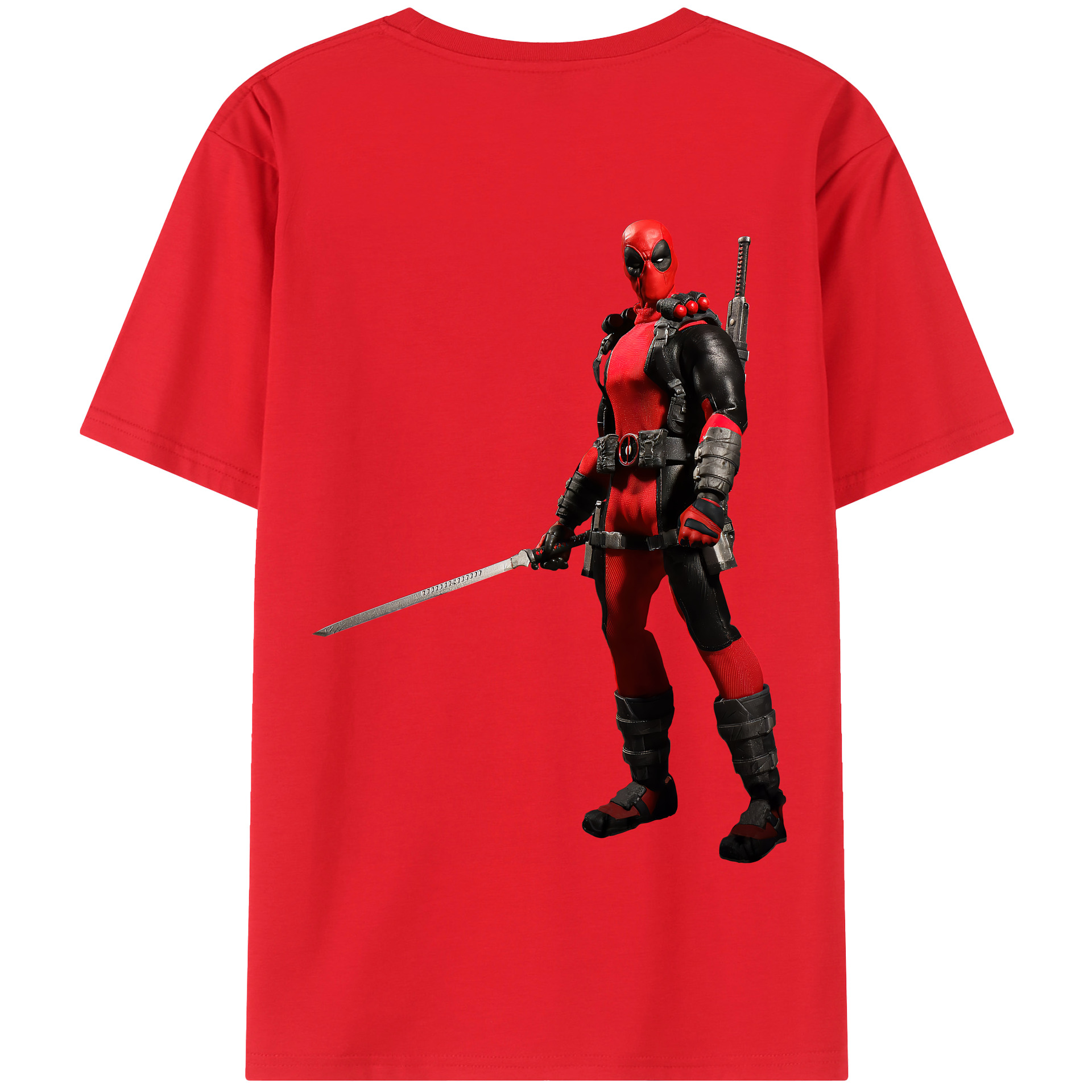 （画像用） Deadpool デッドプール 綿100％半袖Tシャツ（背面プリント）