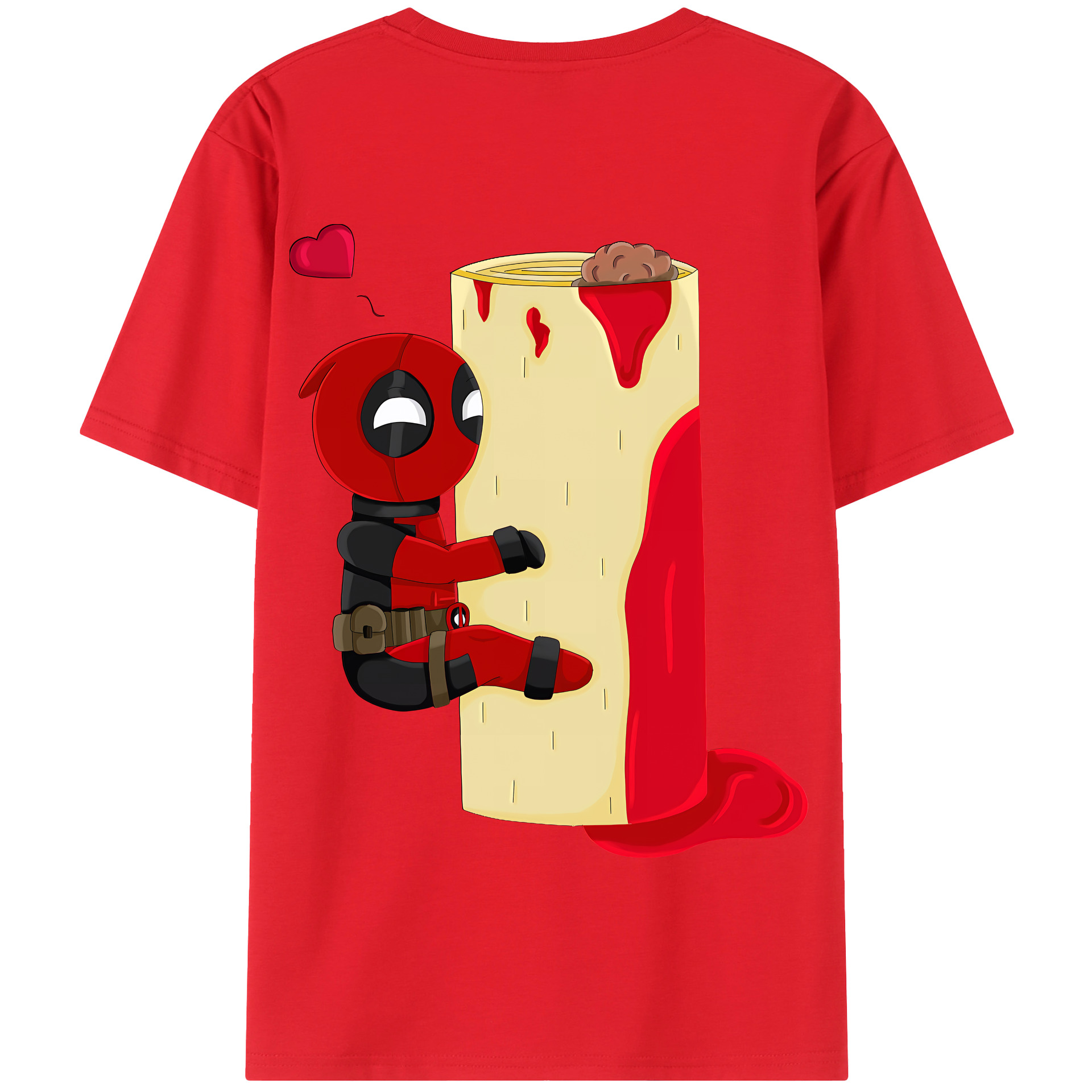 （画像用） Deadpool デッドプール 綿100％半袖Tシャツ（背面プリント）