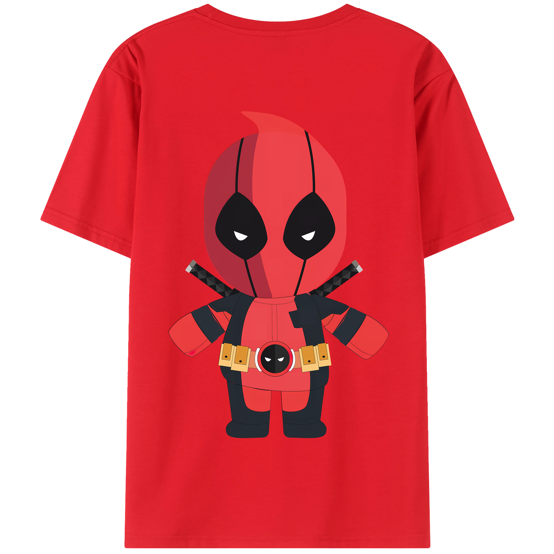 （画像用） Deadpool デッドプール 綿100％半袖Tシャツ（背面プリント）