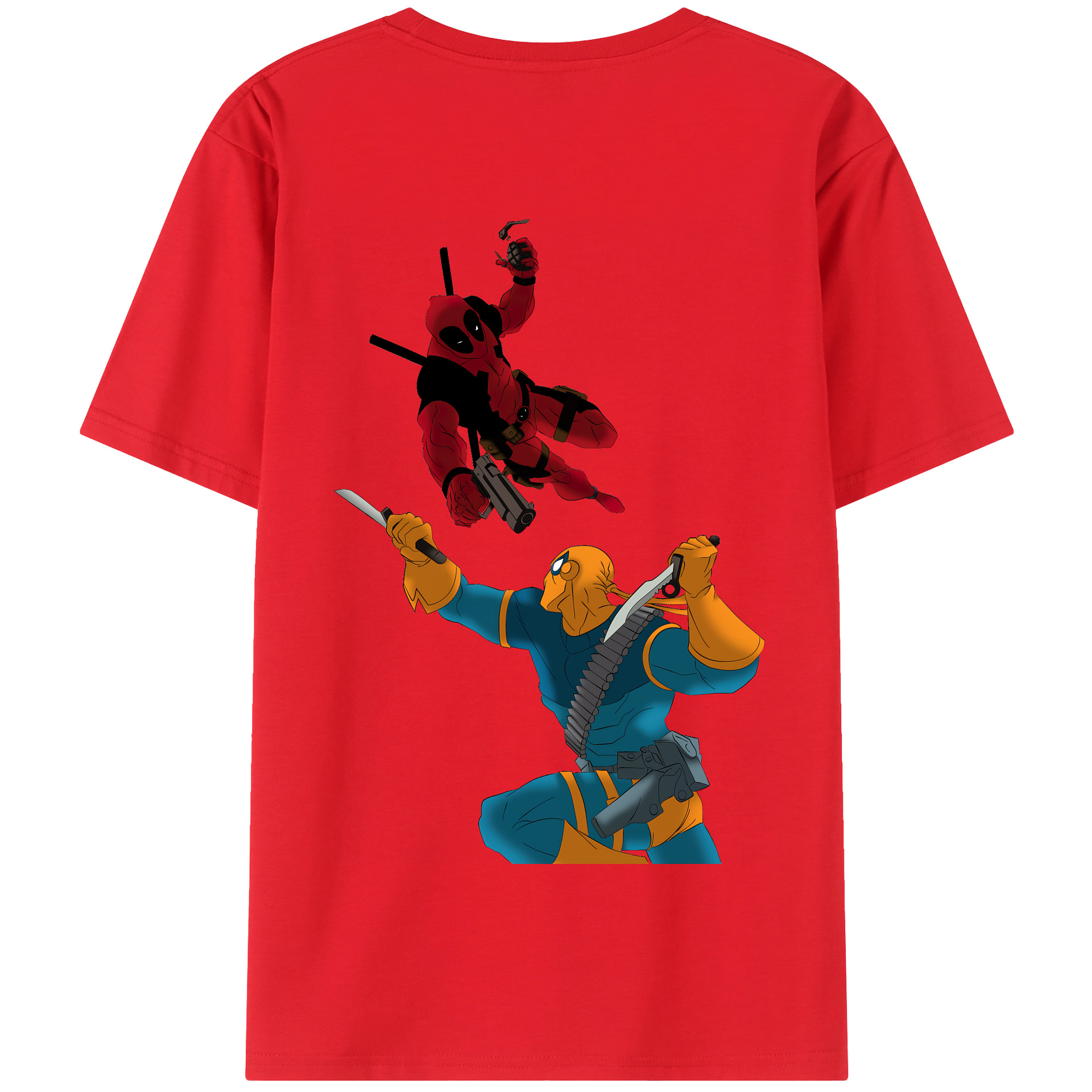 （画像用） Deadpool デッドプール 綿100％半袖Tシャツ（背面プリント）