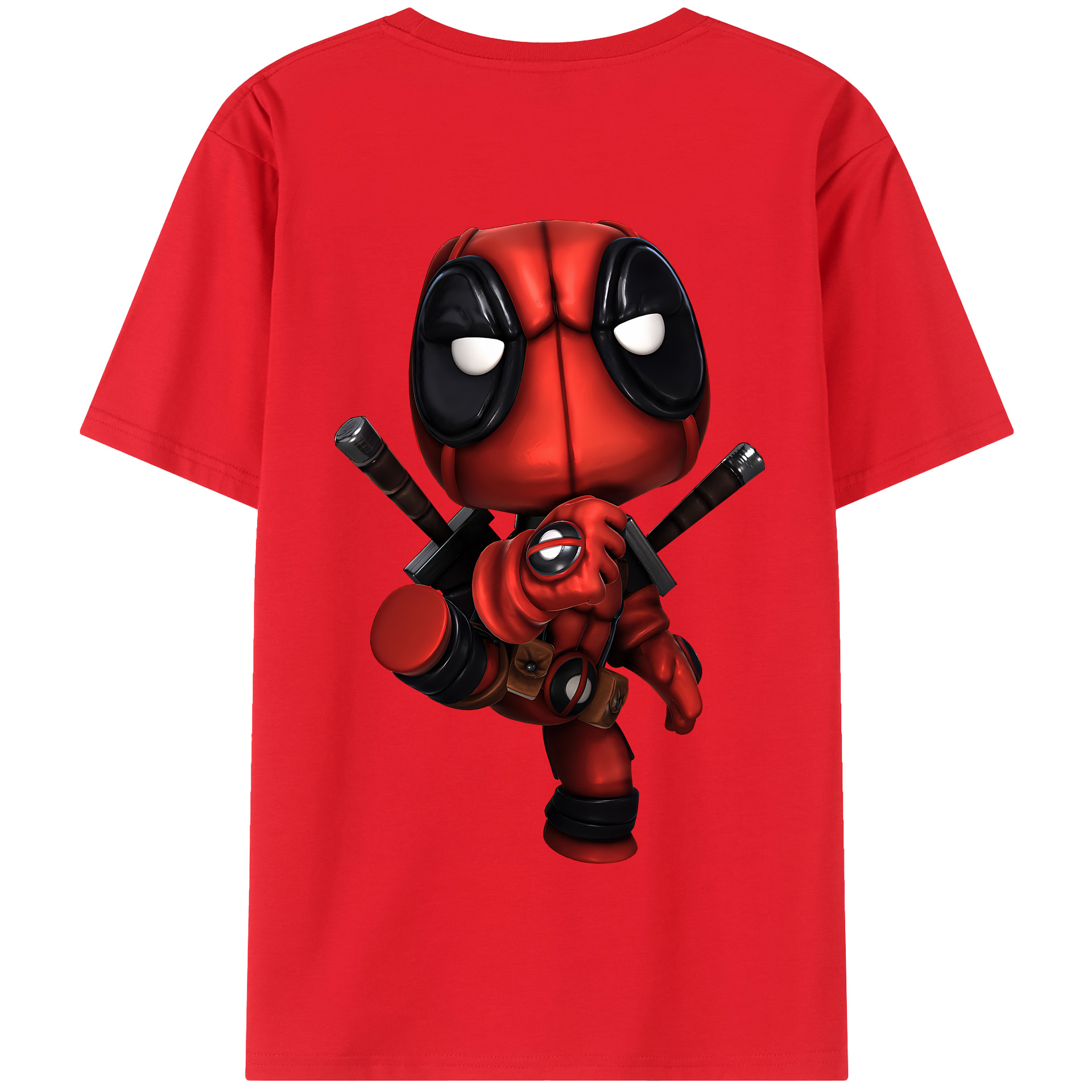 （画像用） Deadpool デッドプール 綿100％半袖Tシャツ（背面プリント）