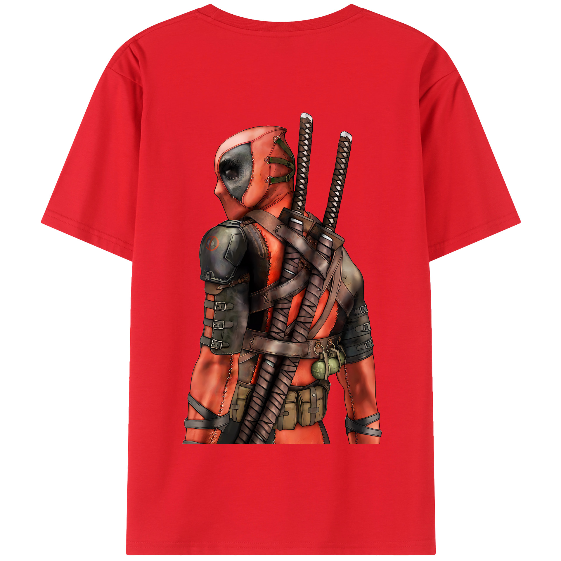 （画像用） Deadpool デッドプール 綿100％半袖Tシャツ（背面プリント）
