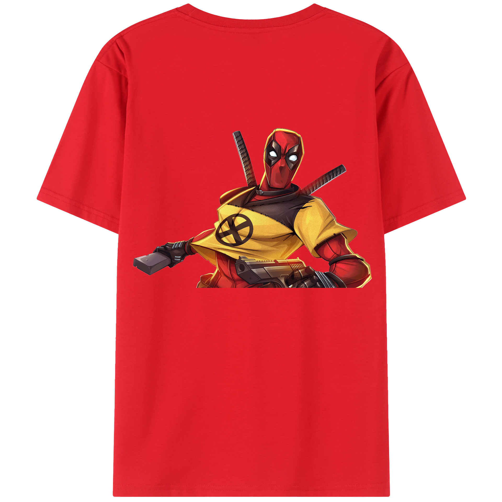 （画像用） Deadpool デッドプール 綿100％半袖Tシャツ（背面プリント）
