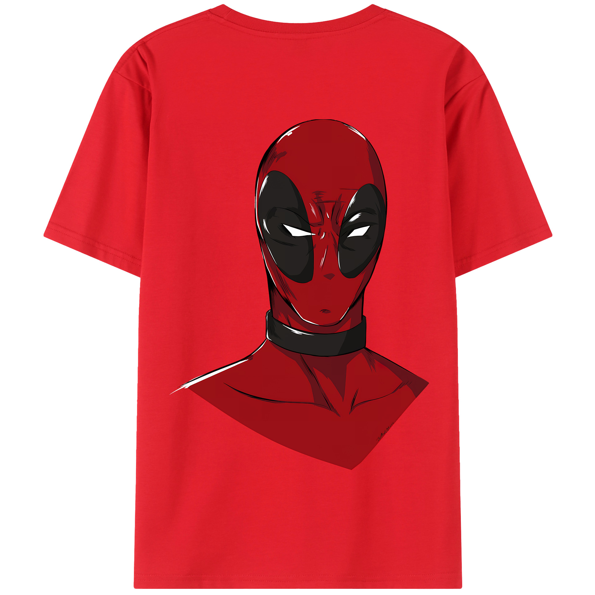 （画像用） Deadpool デッドプール 綿100％半袖Tシャツ（背面プリント）