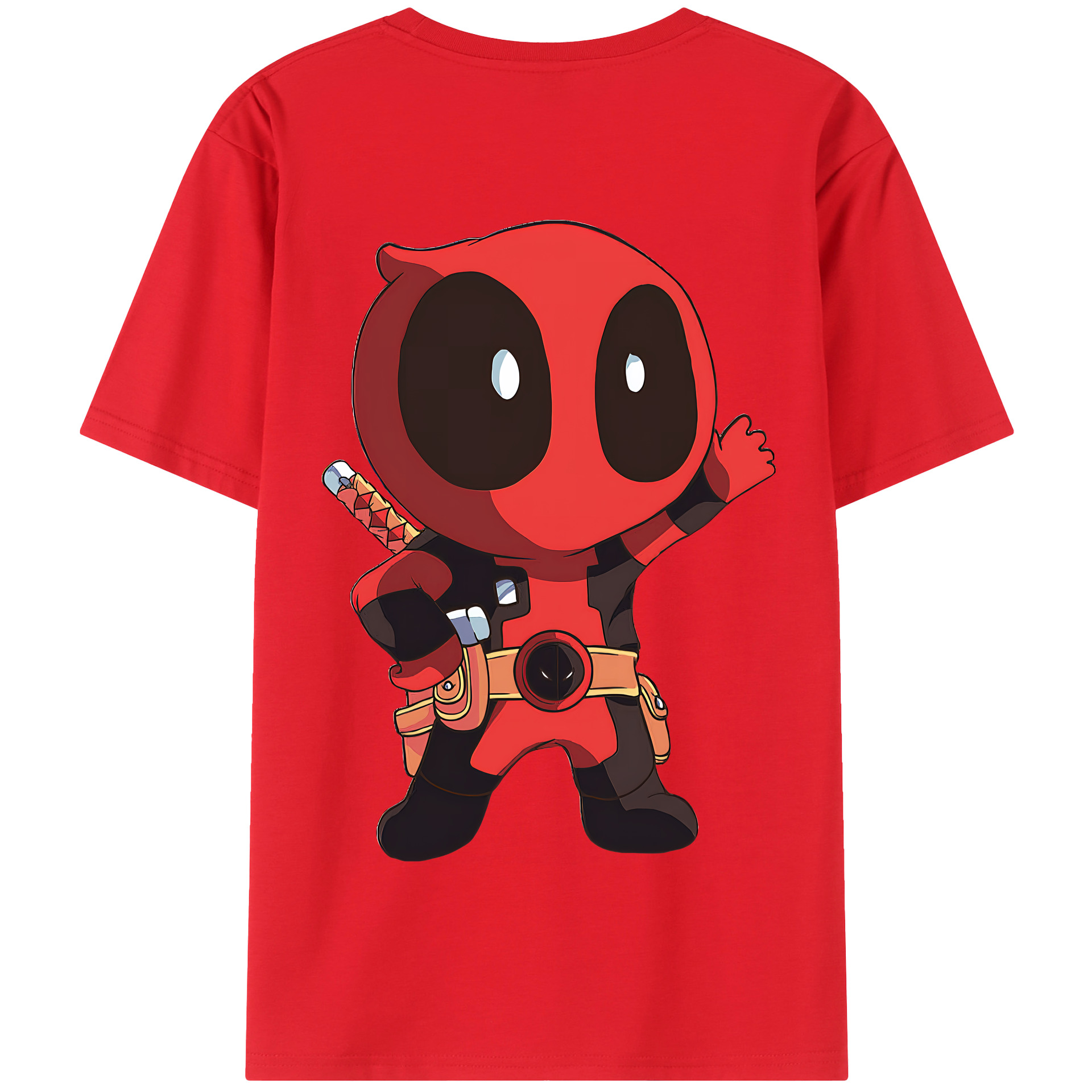 （画像用） Deadpool デッドプール 綿100％半袖Tシャツ（背面プリント）